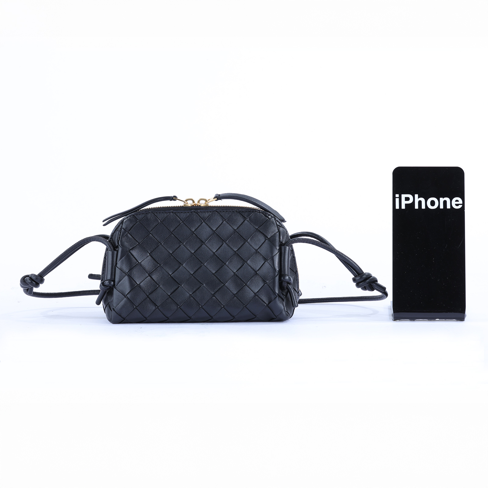 寶緹嘉 BOTTEGA VENETA Intrecciato Concert Pouch 肩背包 794258 黑Concert Pouch 防塵袋