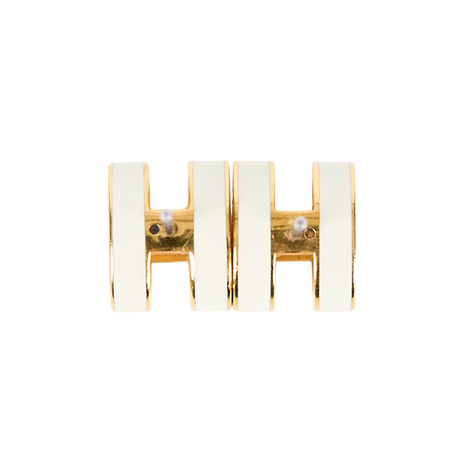 愛馬仕 Hermes Mini Pop H 耳釘 POPHE 白POP H耳環 原廠盒子