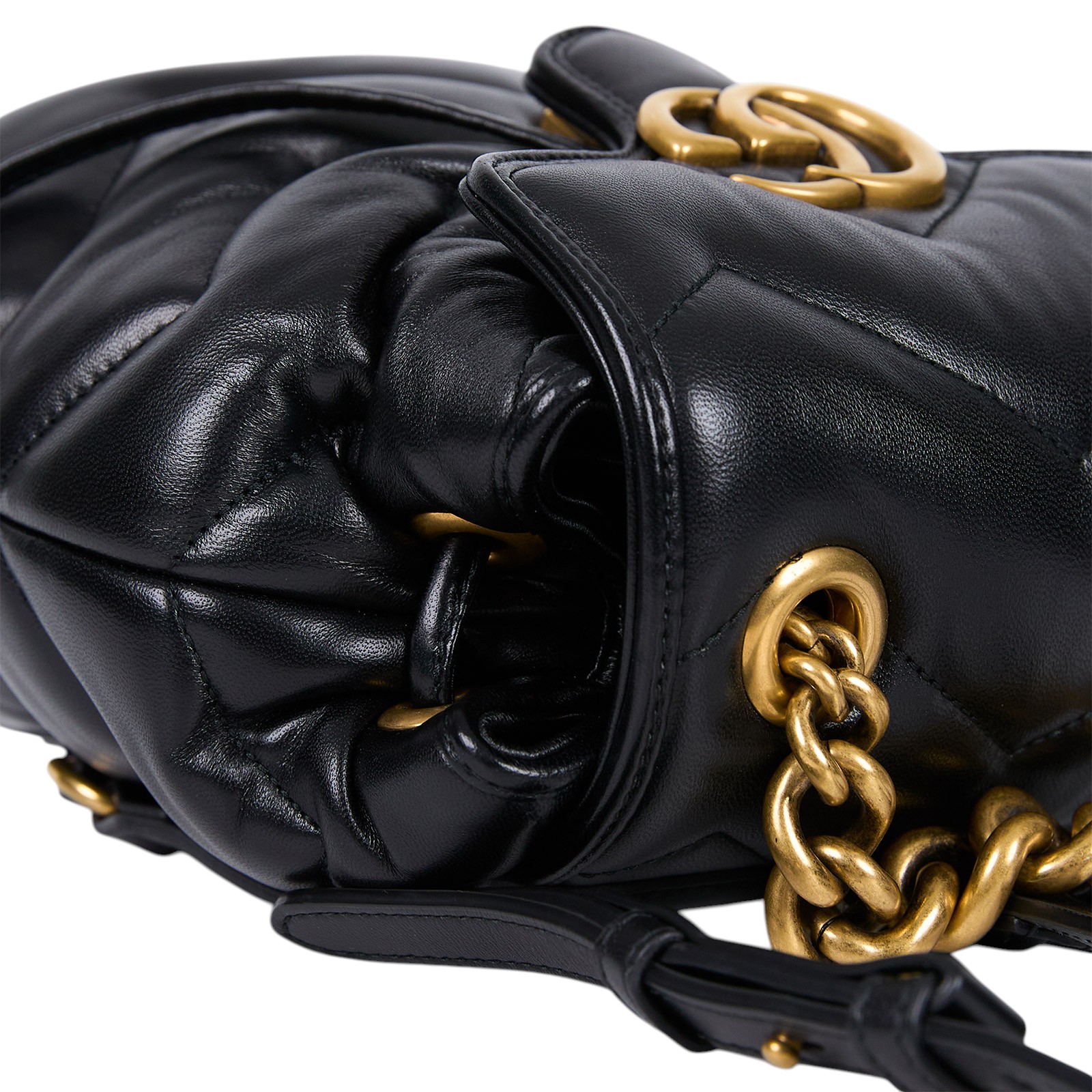 古馳 GUCCI Marmont 背包 777253 黑 GG Marmont 迷你後背包 原廠盒子/防塵袋