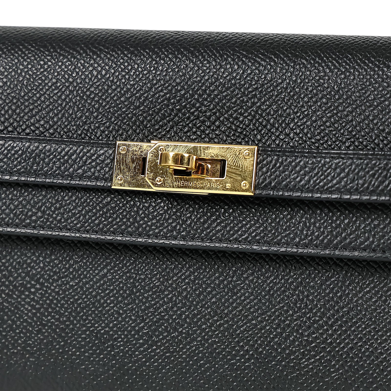 愛馬仕 Hermes Kelly to go 長夾肩背包 KLG B刻 黑KELLY TO GO 原廠盒子/購買證明影本