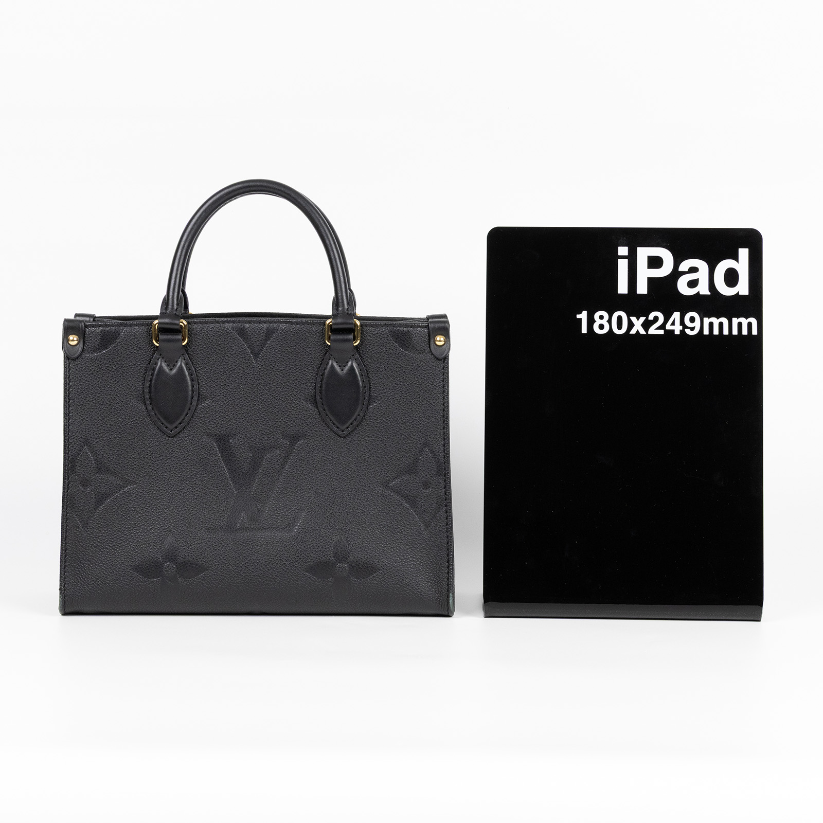路易威登 LOUIS VUITTON OnTheGo PM 手提 肩背包 黑色 M45653 晶片款 黑原花壓紋ON THE GO PM 原廠盒子/防塵袋