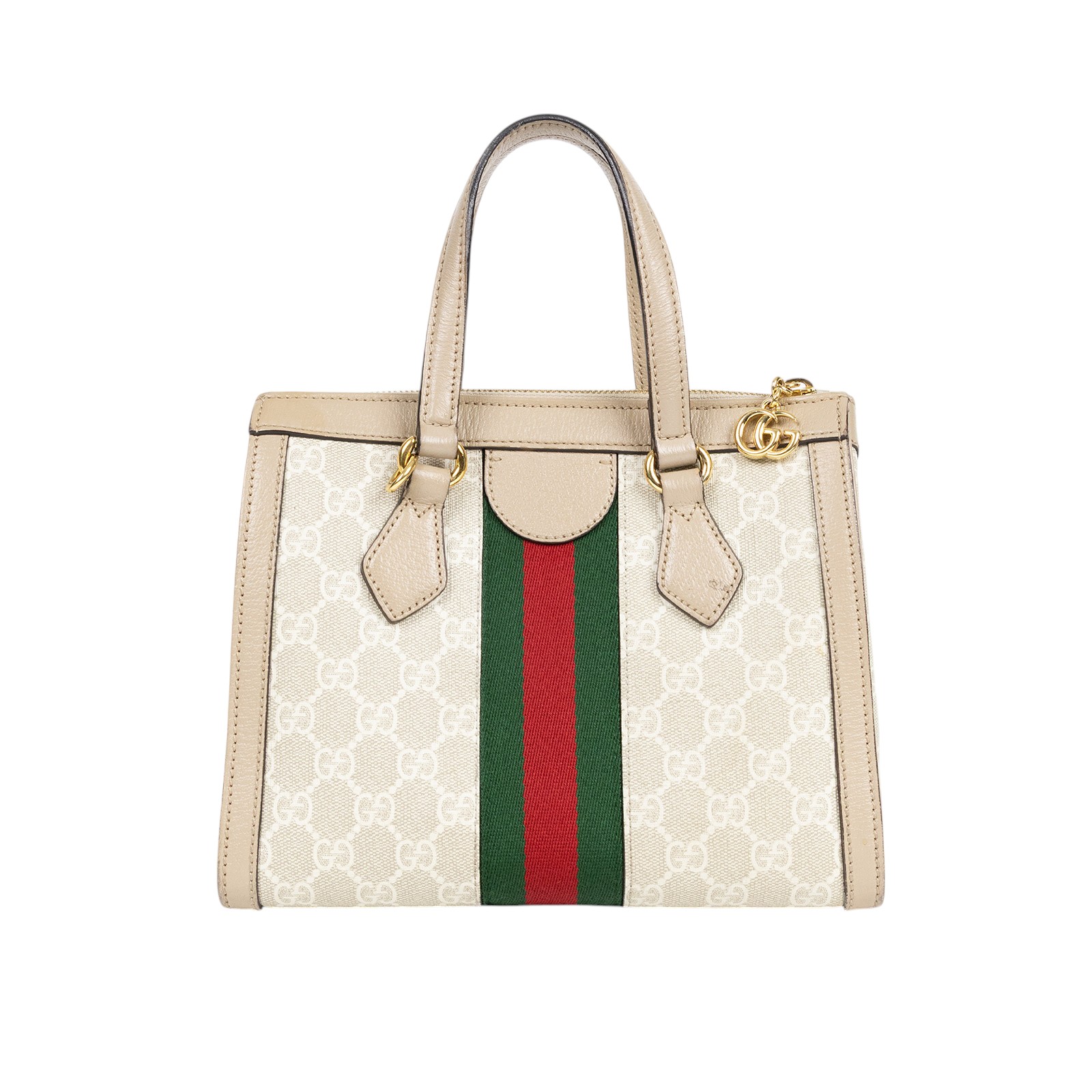 古馳 GUCCI GG Ophidia 手提袋 小型 547551 白老花2way 原廠盒子/防塵袋