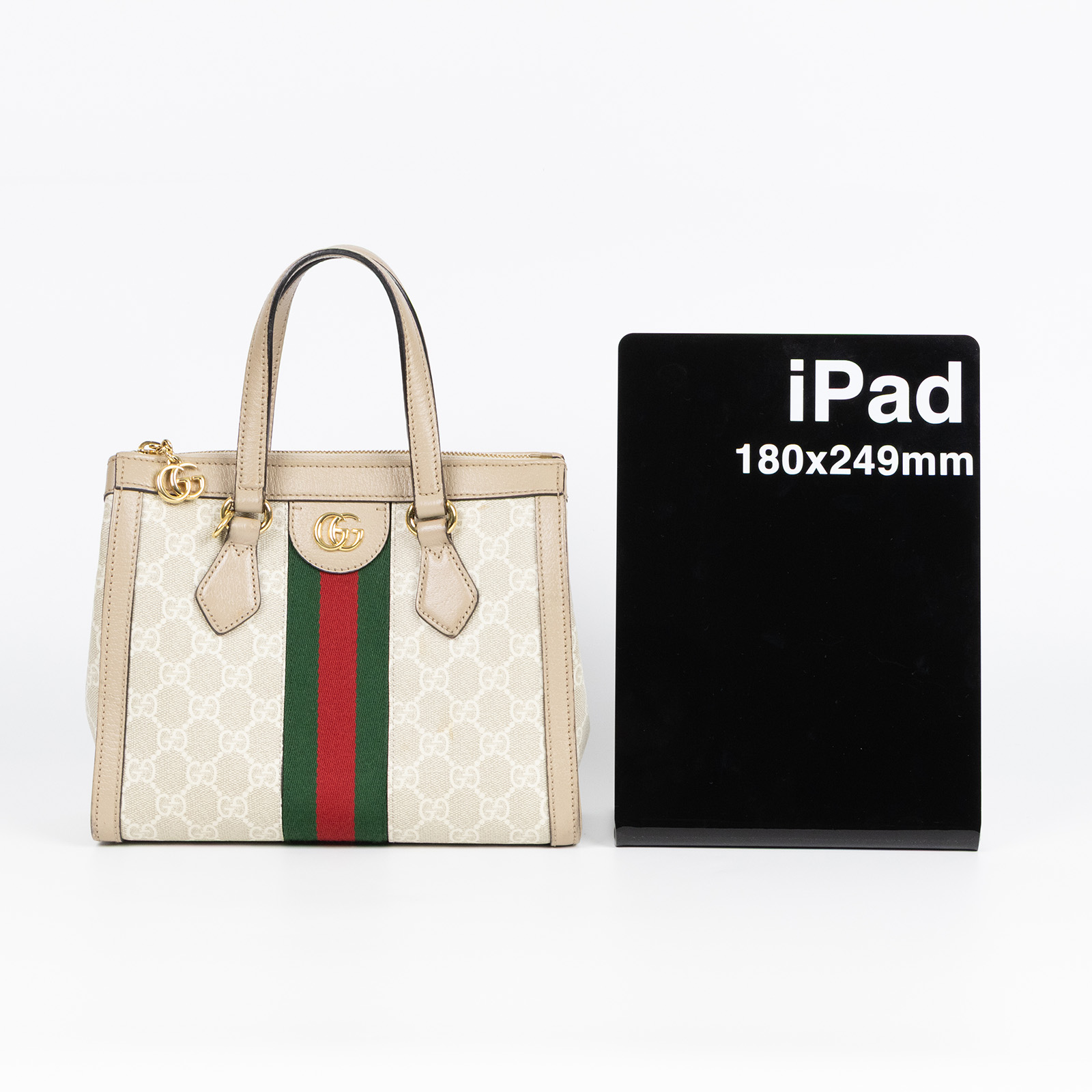 古馳 GUCCI GG Ophidia 手提袋 小型 547551 白老花2way 原廠盒子/防塵袋