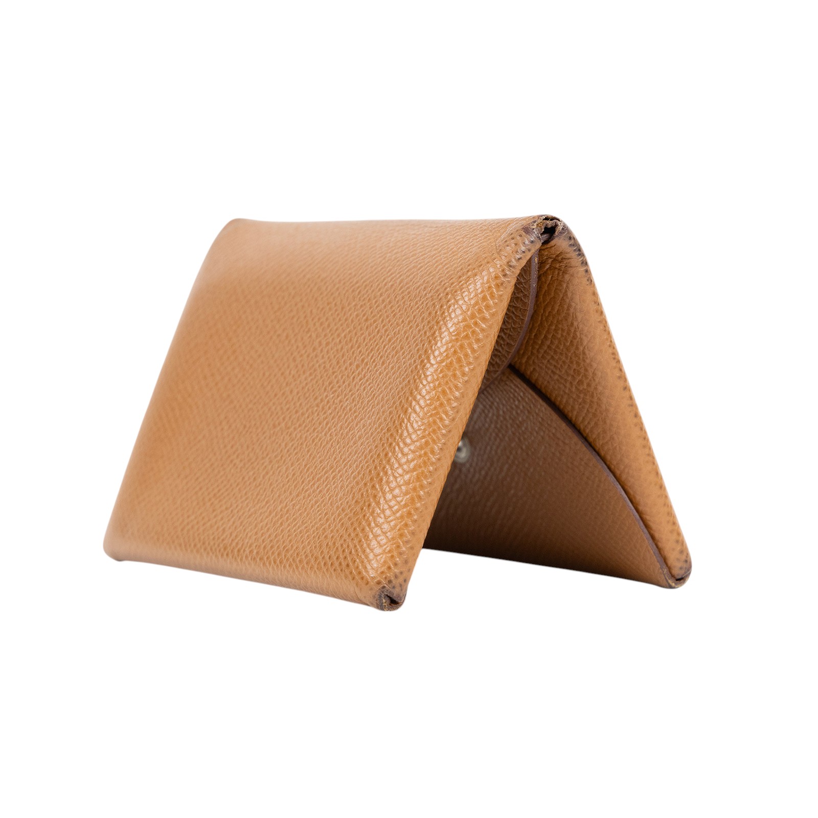 愛馬仕 Hermes Calvi Duo 卡包 CALD Z刻 金棕CALVI DUO 原廠盒子