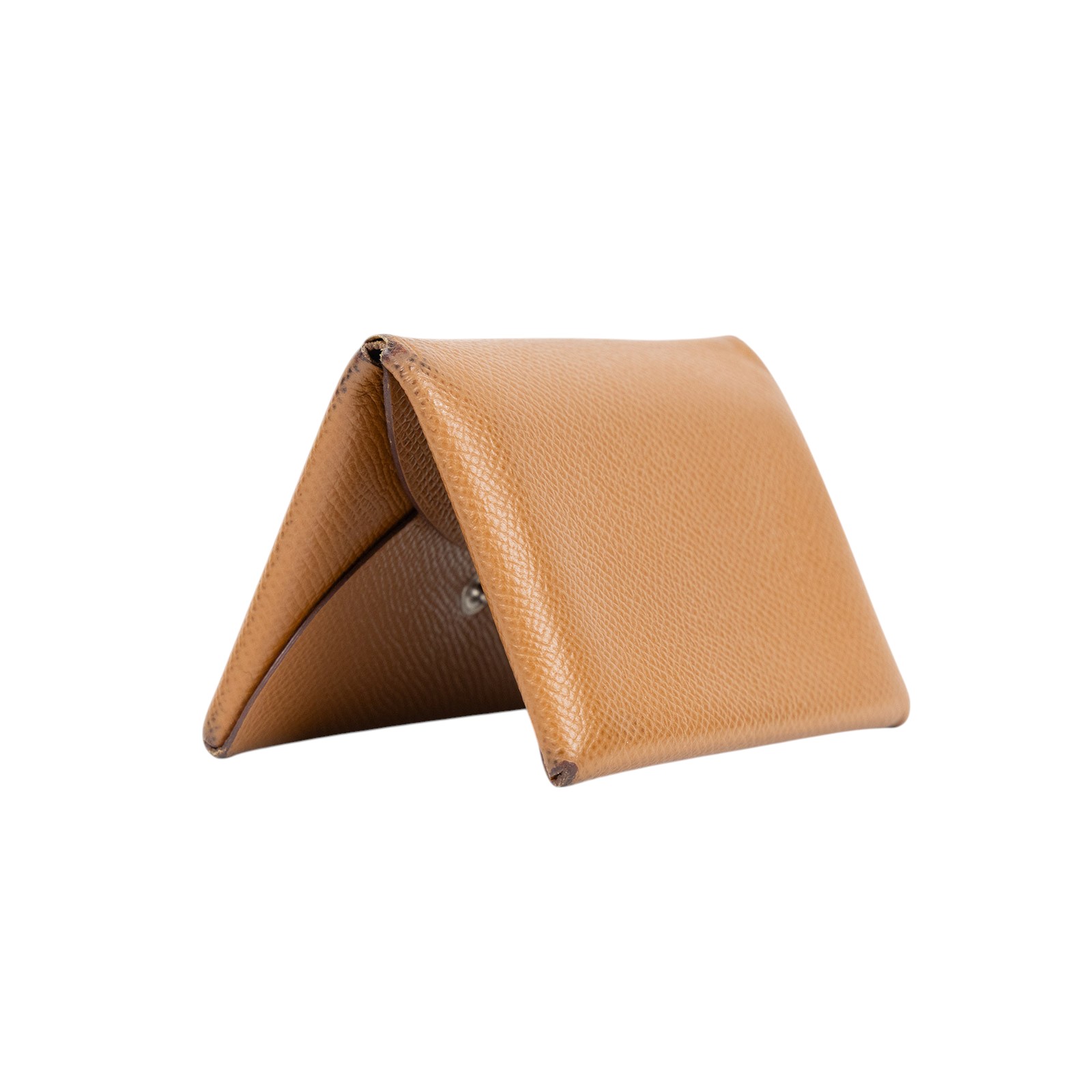 愛馬仕 Hermes Calvi Duo 卡包 CALD Z刻 金棕CALVI DUO 原廠盒子