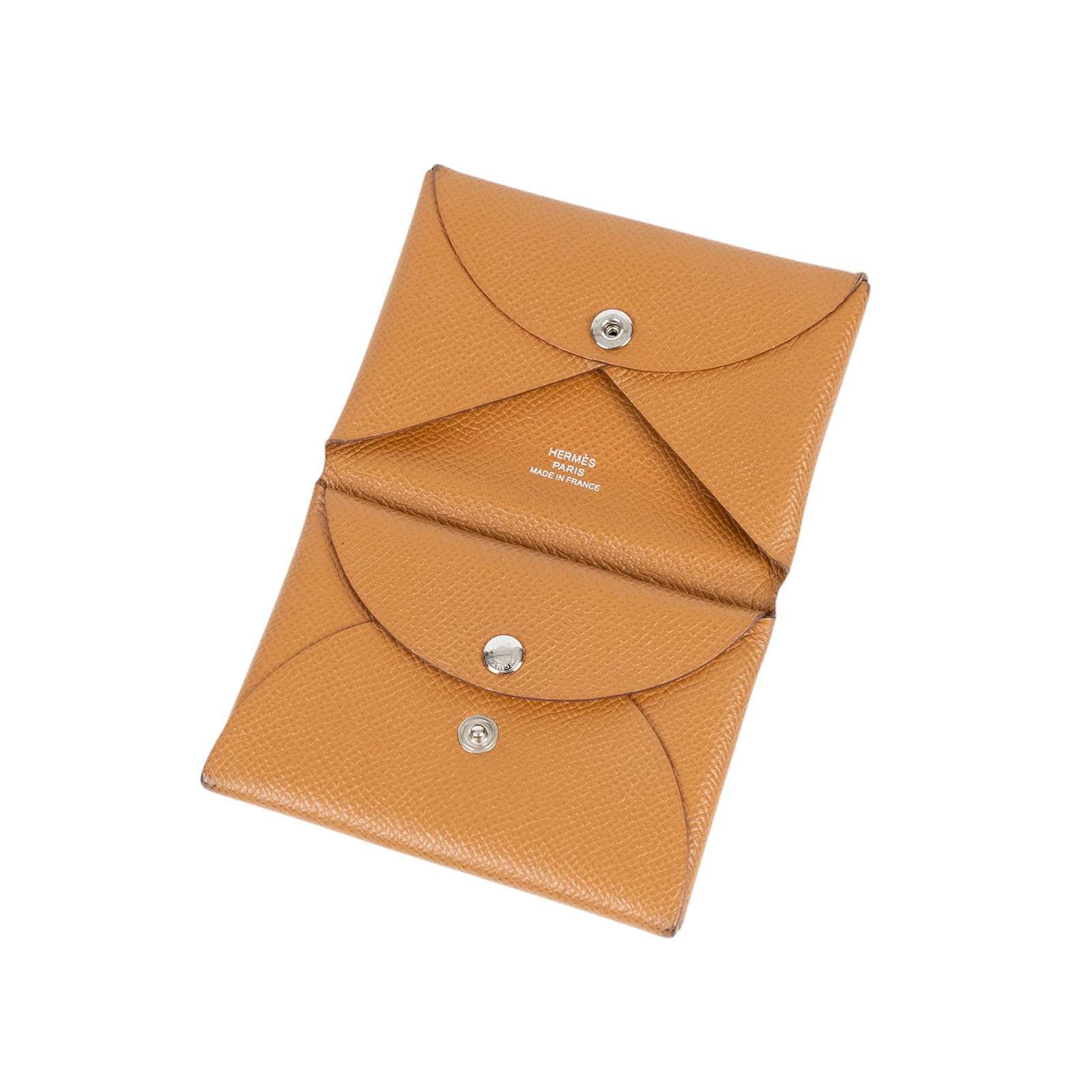 愛馬仕 Hermes Calvi Duo 卡包 CALD Z刻 金棕CALVI DUO 原廠盒子