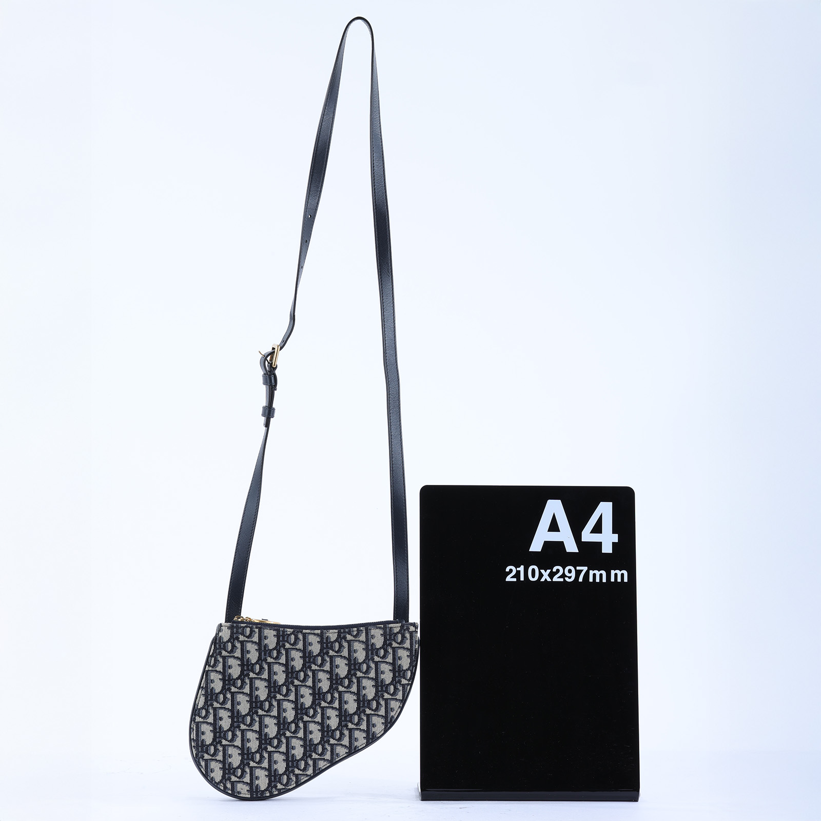 迪奧 CHRISTIAN DIOR Scarab 馬鞍包  藍老花Oblique Saddle三層馬鞍包 無附屬品