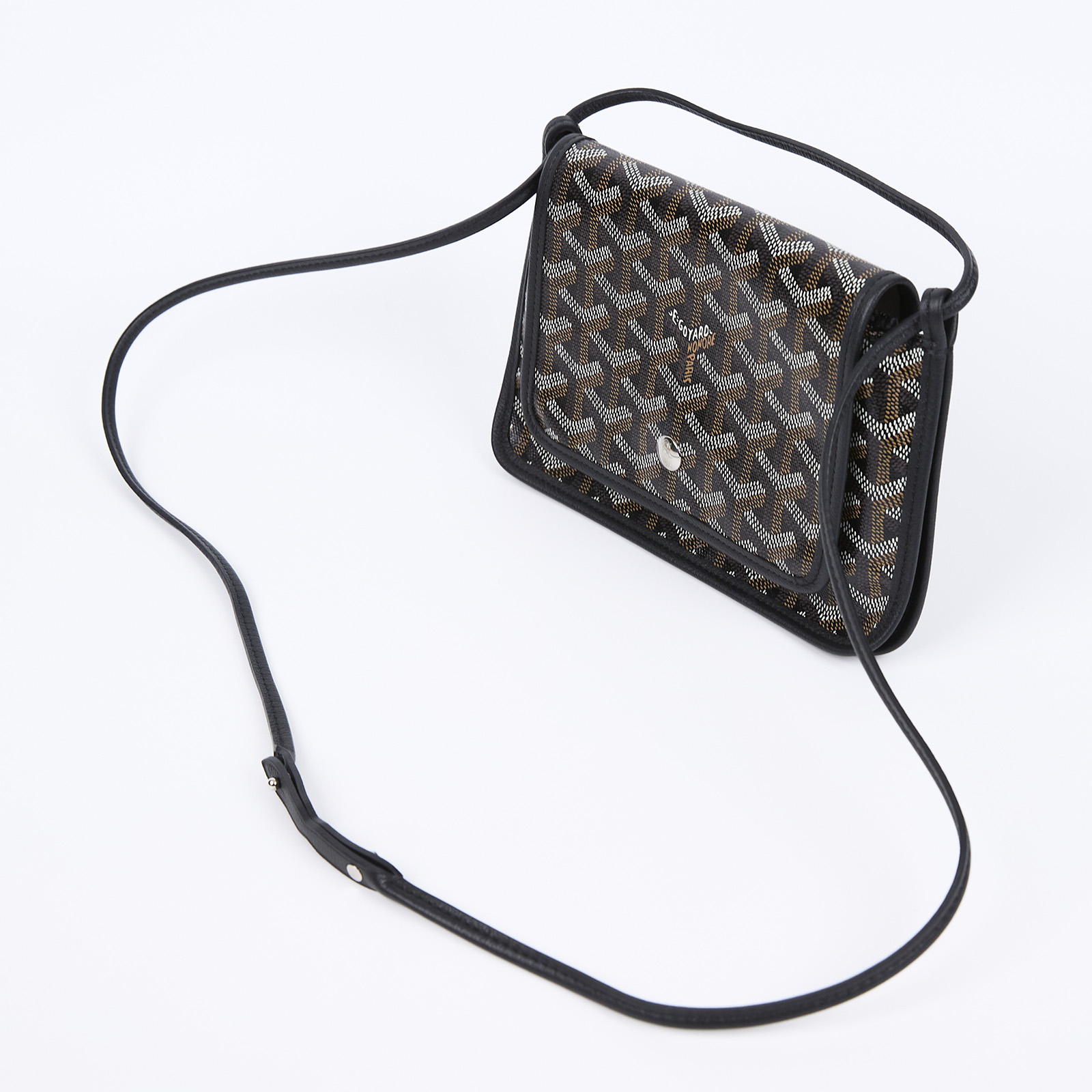 高雅德 GOYARD Plumet Pocket Wallet 肩背 隨身錢包 PLUMETPMLTY 黑PLUMET 防塵袋/國外購買證明