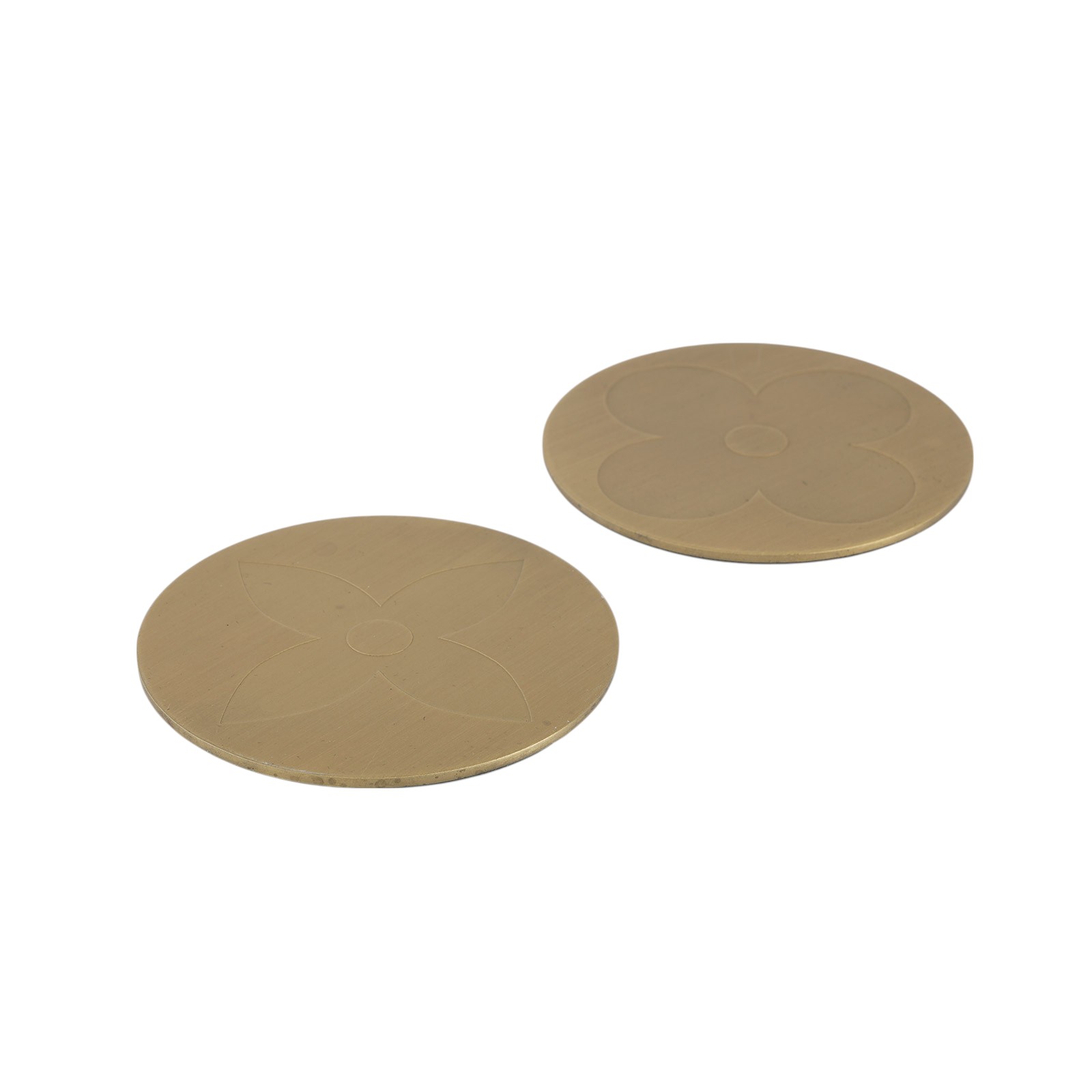 路易威登 LOUIS VUITTON VIP禮 杯墊  霧金原花圖案杯墊 原廠盒子