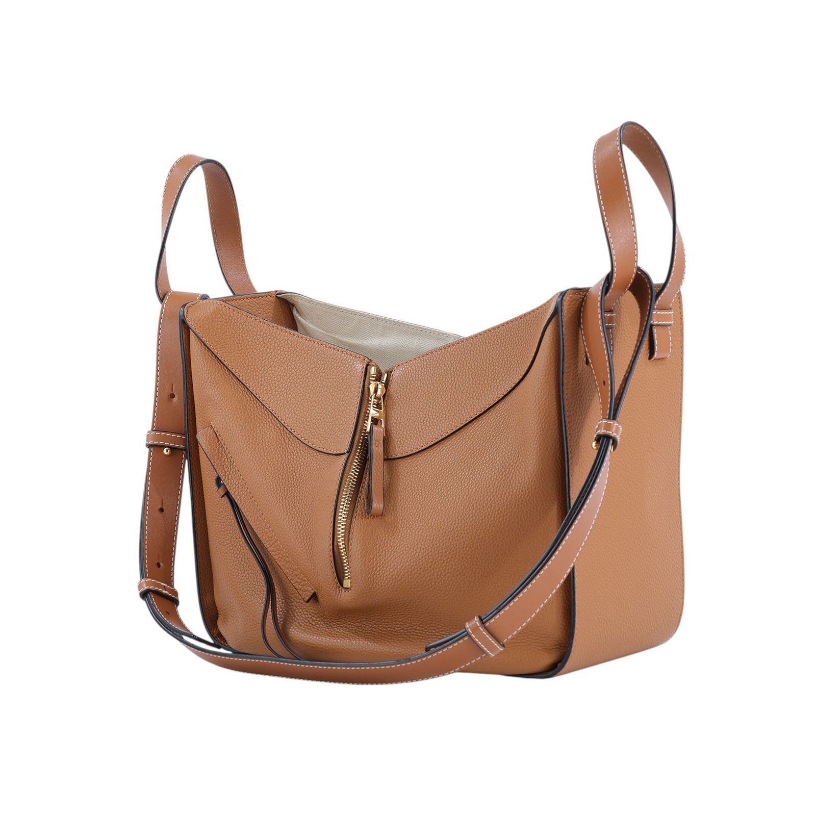 羅意威 LOEWE Hammock 手提包 小型 經典小牛皮  387.30.S35 焦糖色HAMMOCK 防塵袋