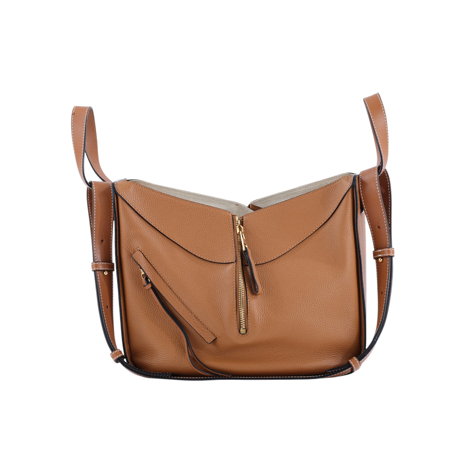 羅意威 LOEWE Hammock 手提包 小型 經典小牛皮  387.30.S35 焦糖色HAMMOCK 防塵袋