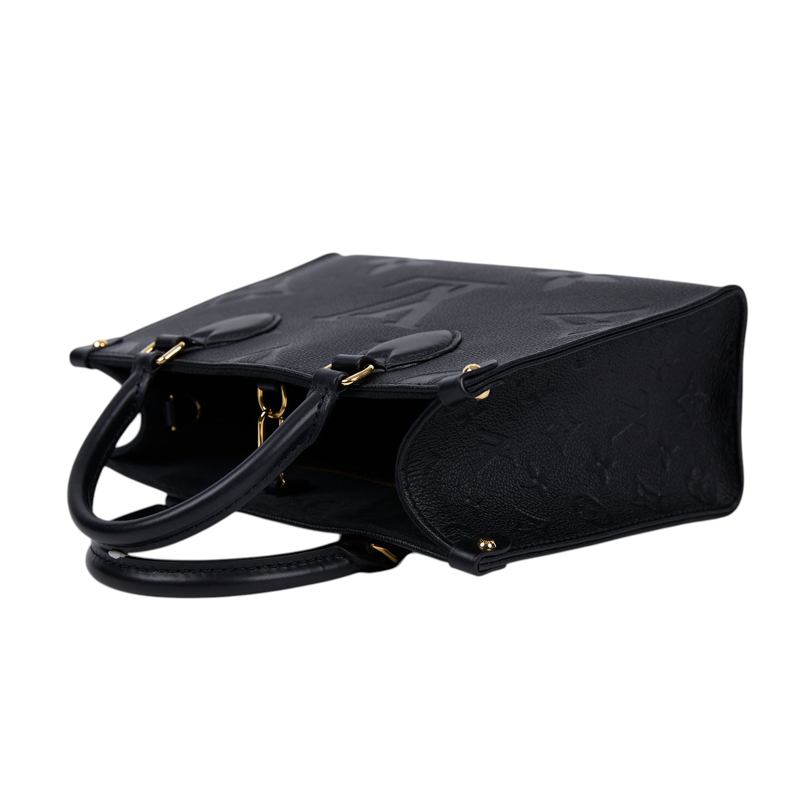 路易威登 LOUIS VUITTON OnTheGo PM 手提 肩背包 黑色 M45653 晶片款 原廠盒子/防塵袋/背帶