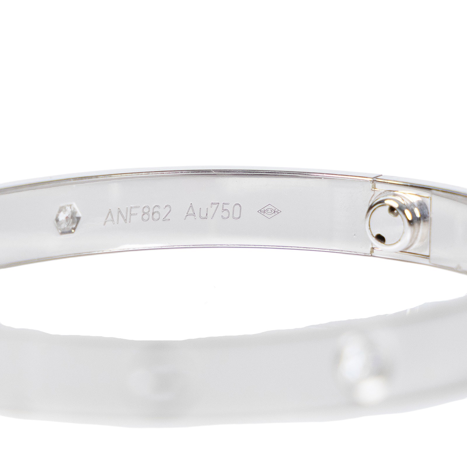 卡地亞 CARTIER Love 手環 經典款 4顆鑽石 B6035817 K18WG LOVE 4P手環 原廠盒子/保書