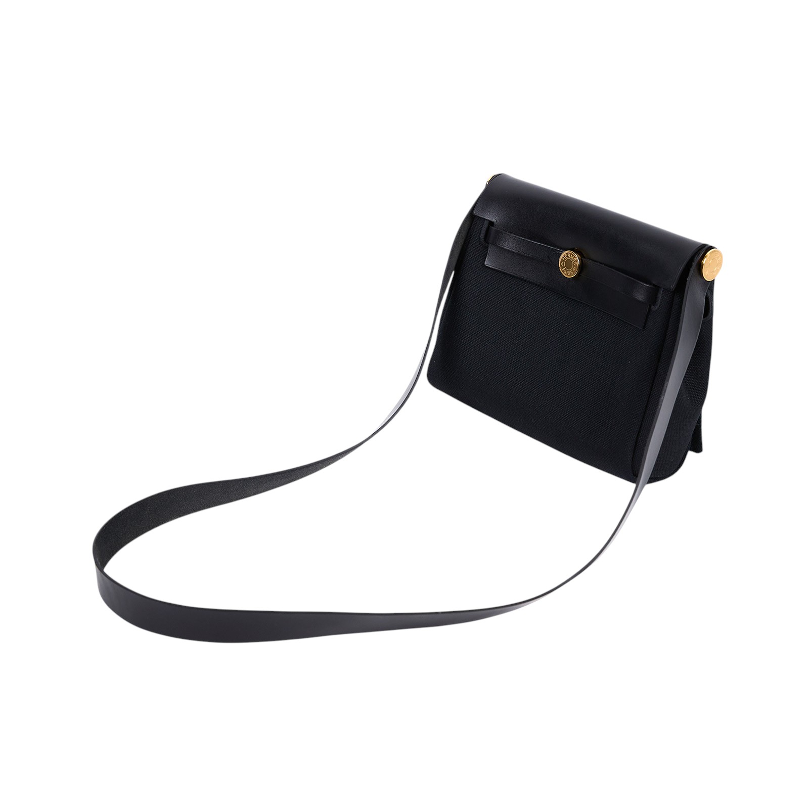 愛馬仕 Hermes Herbag Zip 20 金色五金 黑色 H086430CCAA W刻/ 黑HERBAG20 防塵袋/原廠盒子/購買證明影本