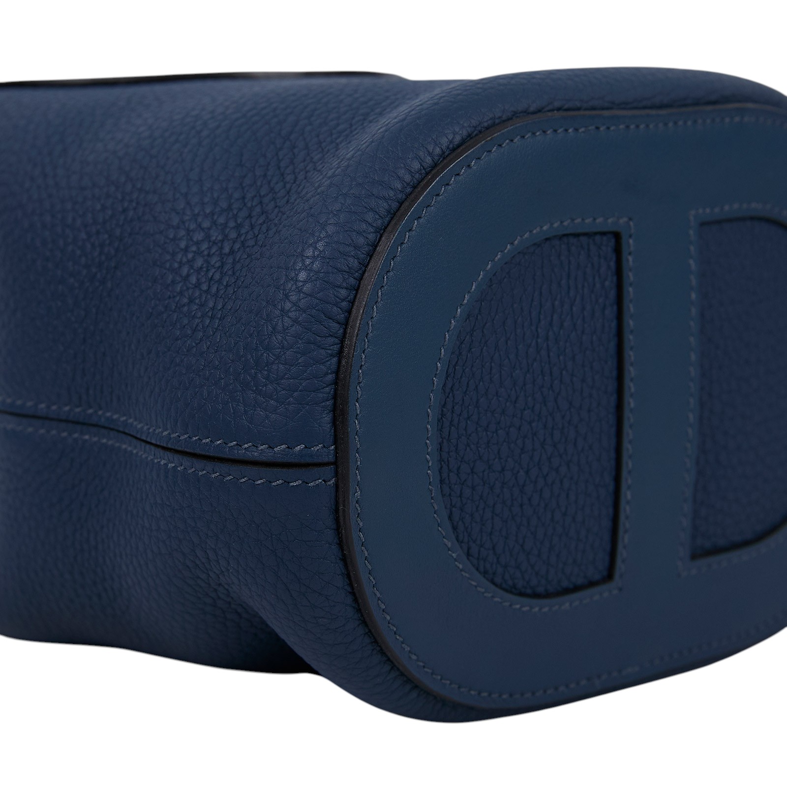 愛馬仕 Hermes In The Loop 18  豬鼻 菜籃子包 金色五金 普魯士藍 H084274CCAW /W刻  原廠盒子/防塵袋