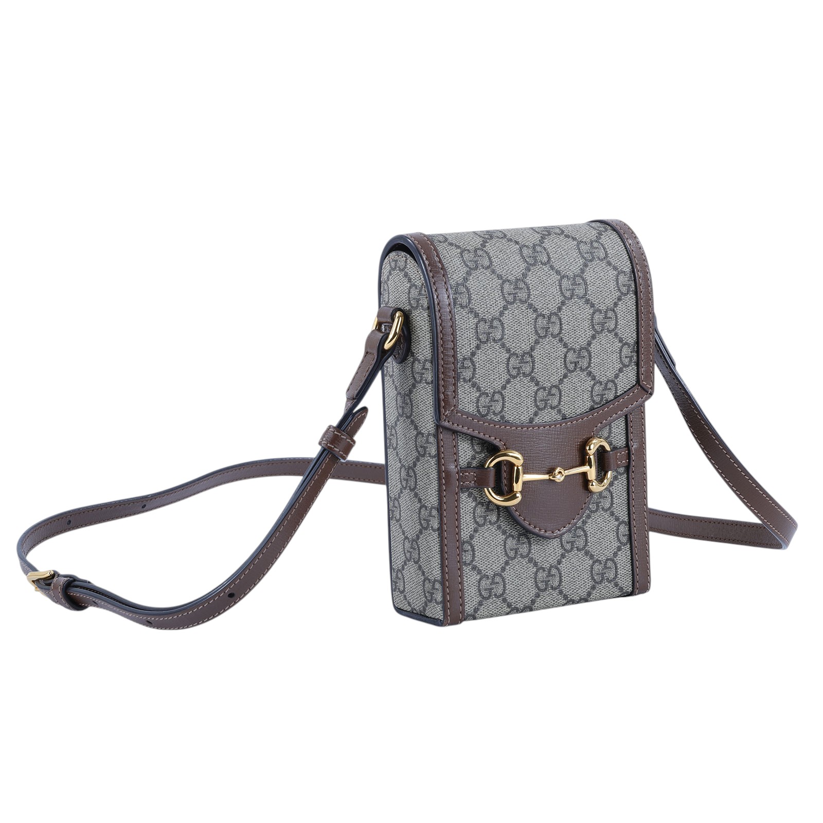 古馳 GUCCI 馬銜扣 1955 迷你袋 625615 棕Horsebit mini 迷你馬銜扣肩背斜背1955手機包 防塵袋