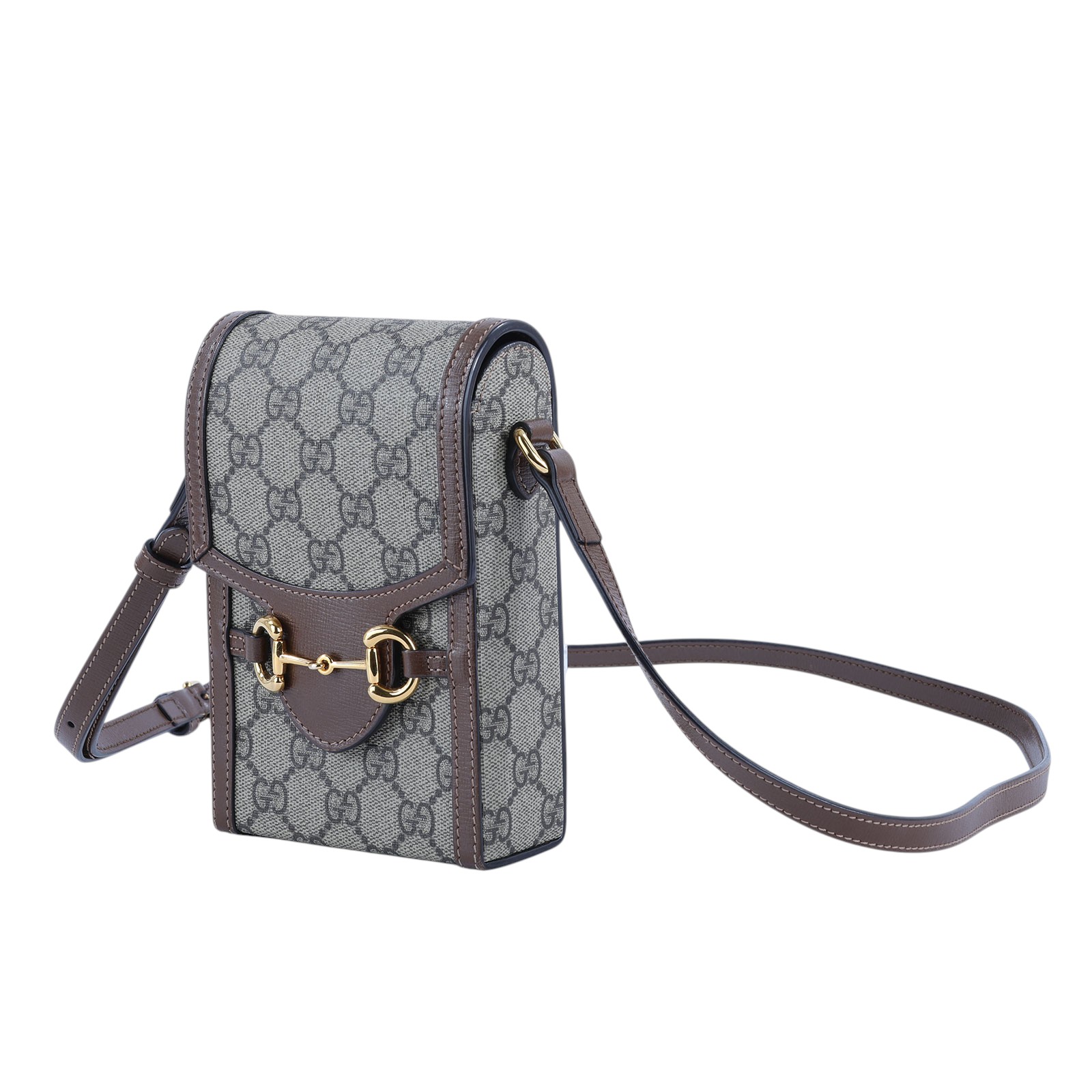 古馳 GUCCI 馬銜扣 1955 迷你袋 625615 棕Horsebit mini 迷你馬銜扣肩背斜背1955手機包 防塵袋