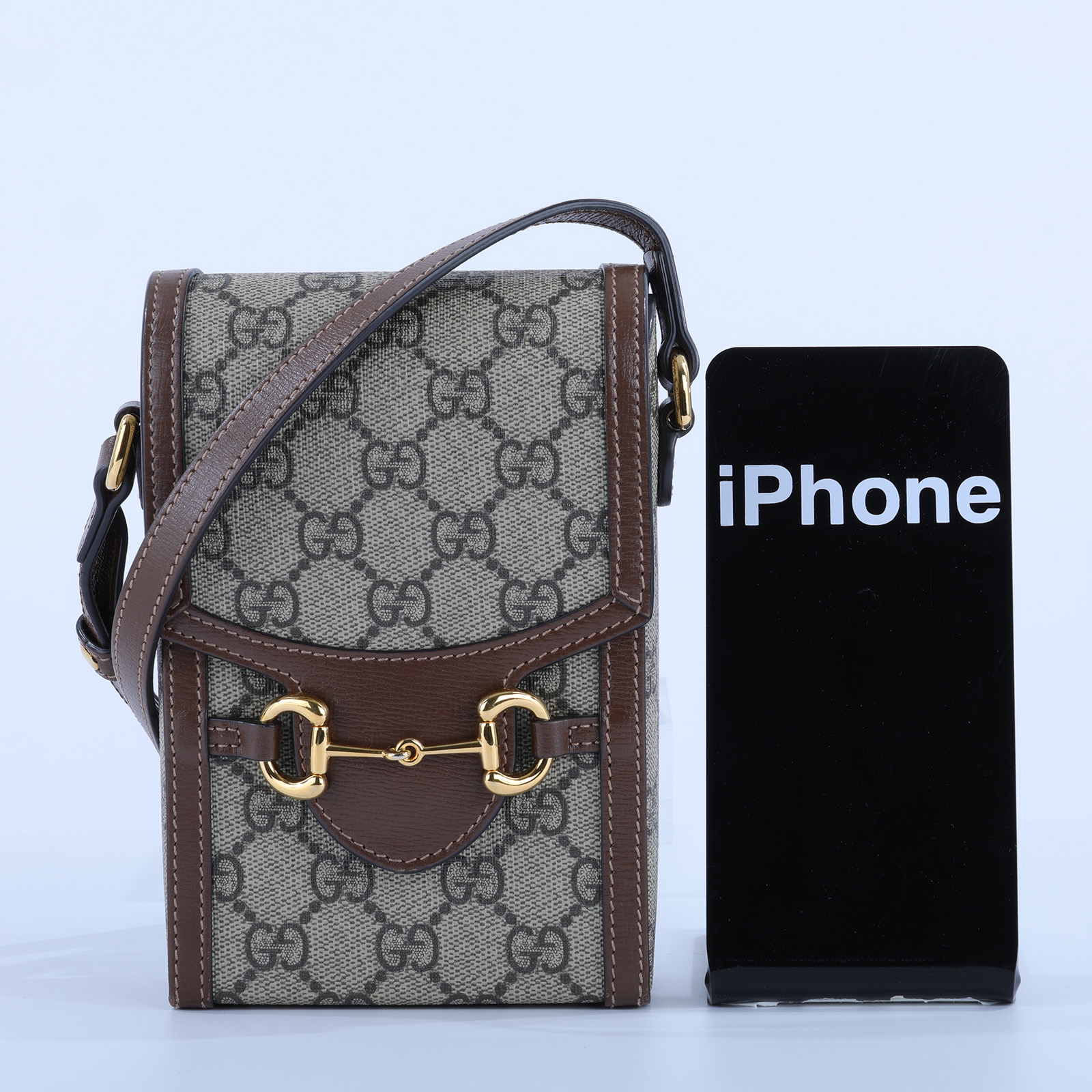 古馳 GUCCI 馬銜扣 1955 迷你袋 625615 棕Horsebit mini 迷你馬銜扣肩背斜背1955手機包 防塵袋