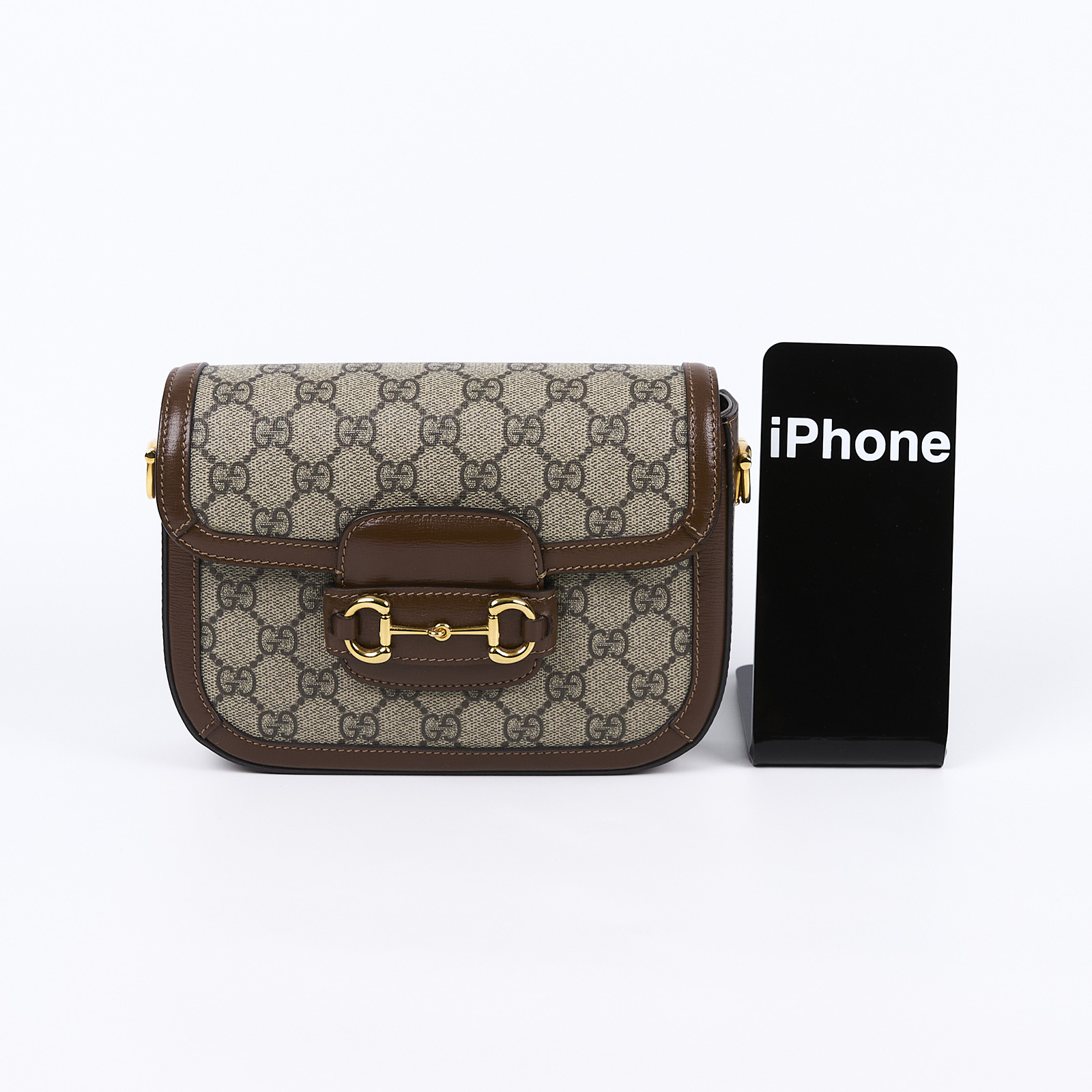 古馳 GUCCI Horsebit 1955 迷你 馬鞍包 658574 HUHHG 棕1955 mini 防塵袋/原廠盒子/購買證明/背袋