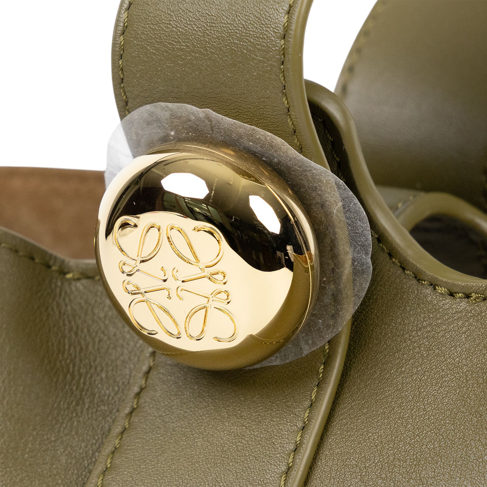 羅意威 LOEWE Mini Pebble Bucket bag 肩背 手提水桶包 AANBBBMX01 墨綠PEBBLE MINI 原廠盒子/防塵袋