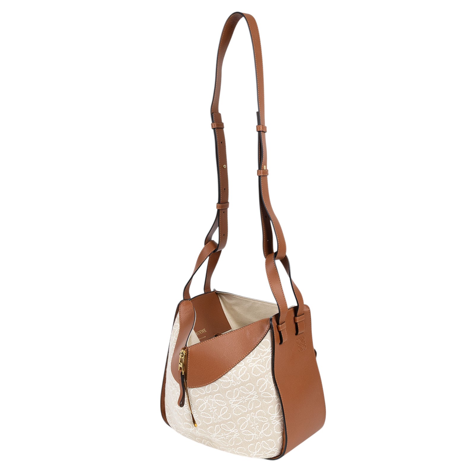 羅意威 LOEWE Compact Hammock bag 小牛皮 肩背 吊床包 A538H13X35  防塵袋