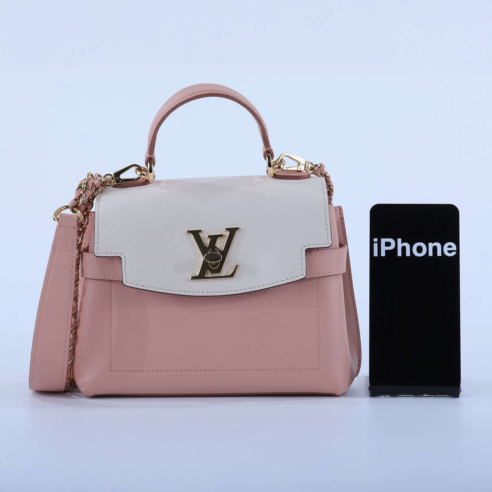 路易威登 LOUIS VUITTON LockMe Ever Mini Green/White 小牛皮 手提 斜背包 M22626 晶片款  原廠盒子/防塵袋/購買證明