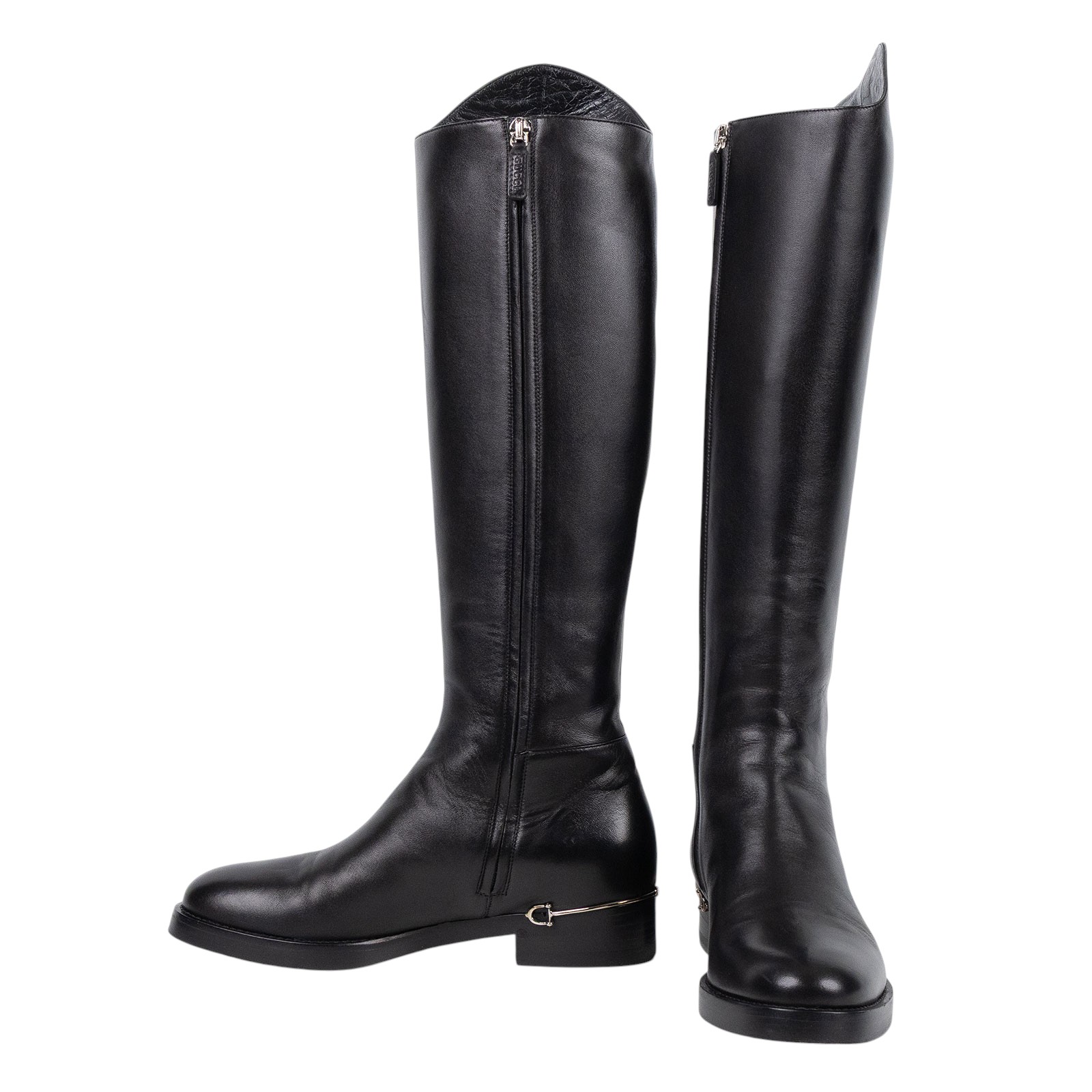 古馳 GUCCI Horsebit 長靴 333058 BK000_355 黑長靴 原廠盒子/防塵袋