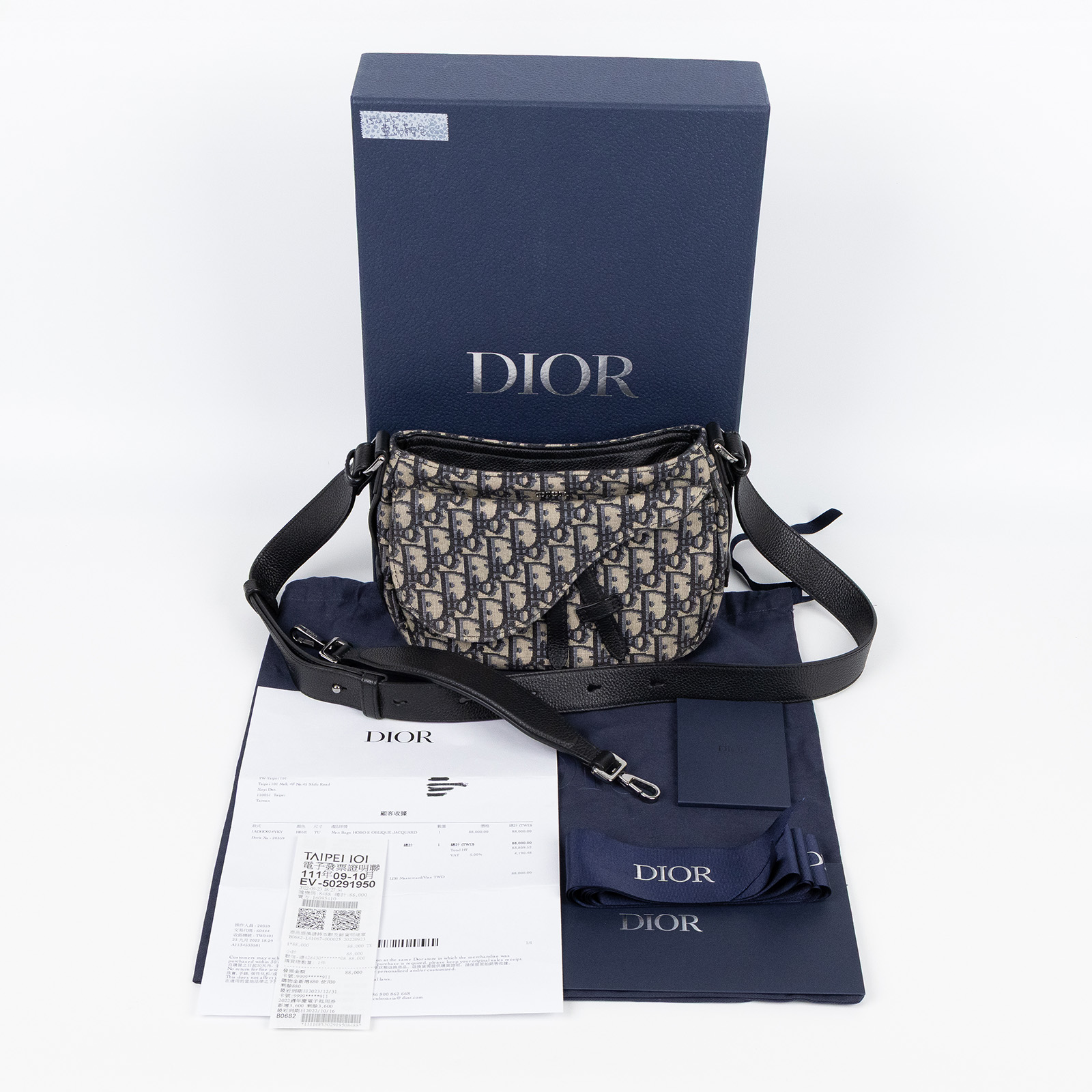 迪奧 CHRISTIAN DIOR Mini Saddle Soft 肩背包 1ADHO024YKY  原廠盒子/防塵袋/購買證明