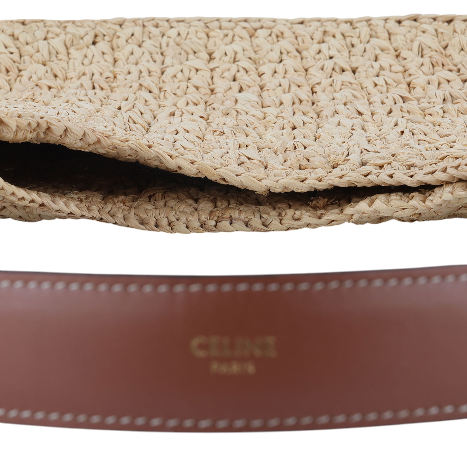 思琳 CELINE Hobo 經典提籃包 112772EYR 凱旋門草編HOBO包 防塵袋