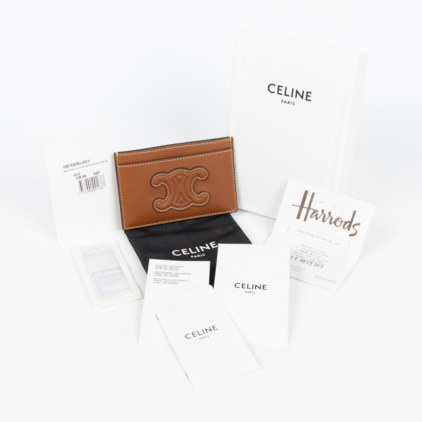 思琳 CELINE 卡包 10B703EMJ 棕凱旋卡夾 原廠盒子/防塵袋/購買證明