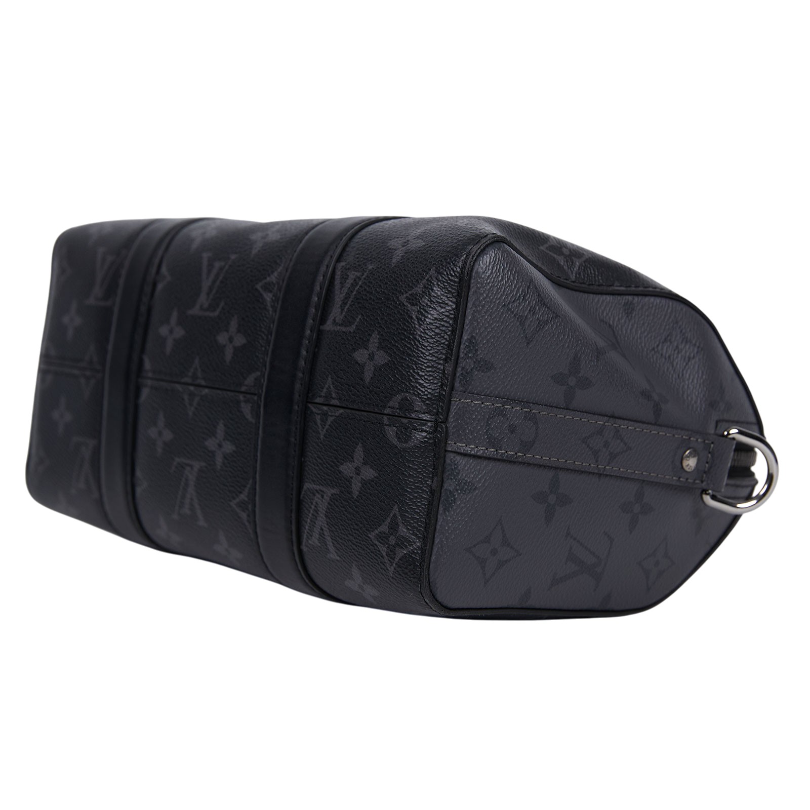 路易威登 LOUIS VUITTON City Keepall Eclipse帆布 拉鍊 斜背包 黑色 M45936 晶片款  背帶/吊牌