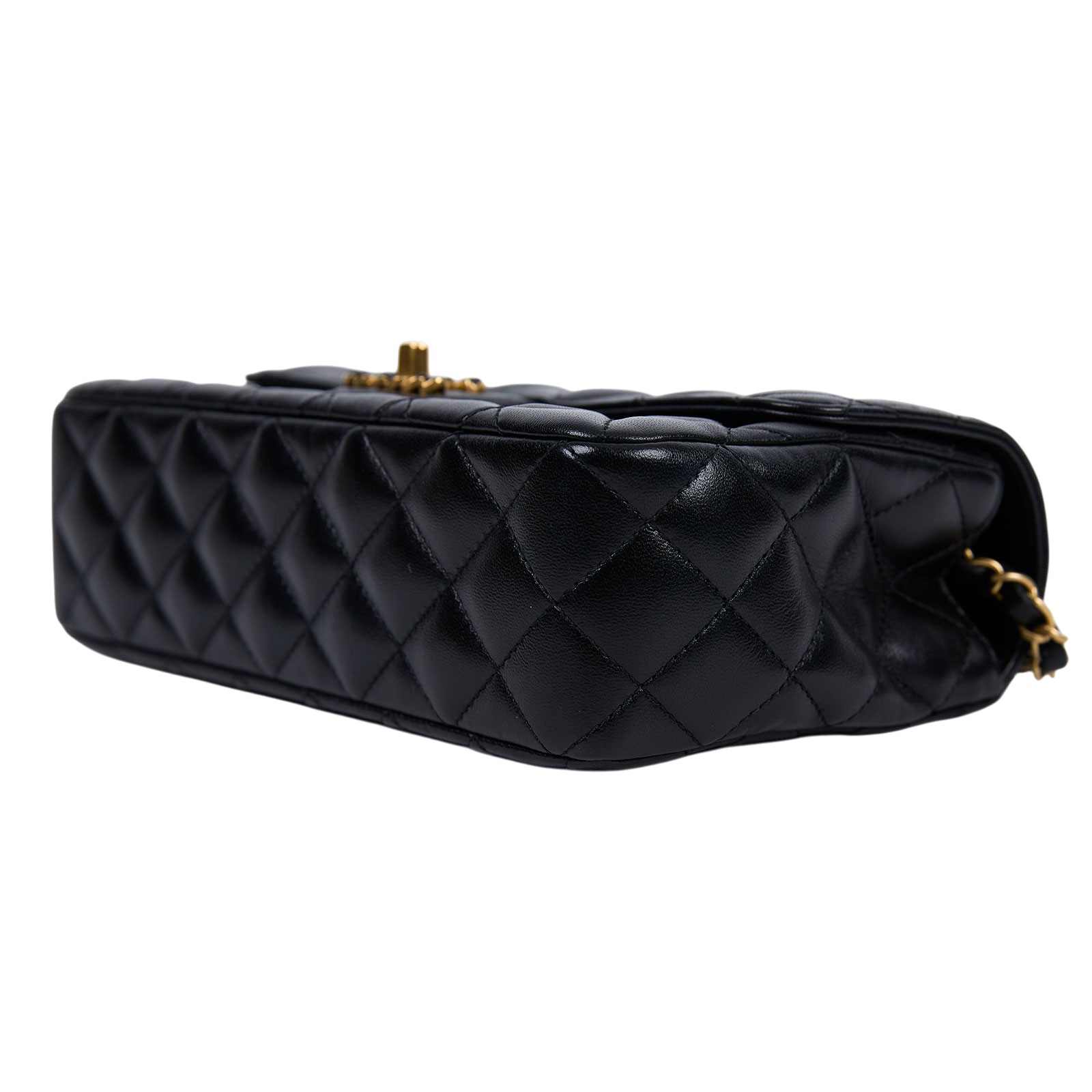 香奈兒 CHANEL Handle 手提 口蓋包 AS4530 B14824 晶片款 黑羊手提包 防塵袋/購買證明/原廠盒子