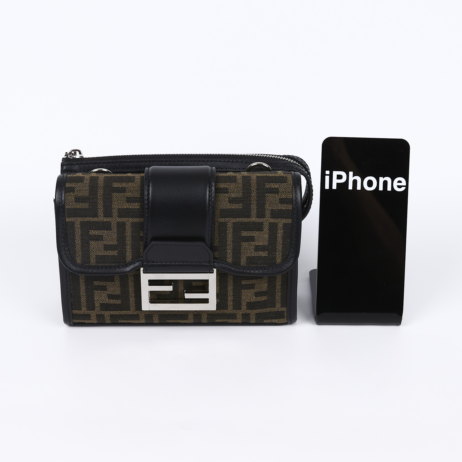 芬迪 FENDI Baguette Double 斜背包 7VA649ALWK 棕Double Baguette 防塵袋