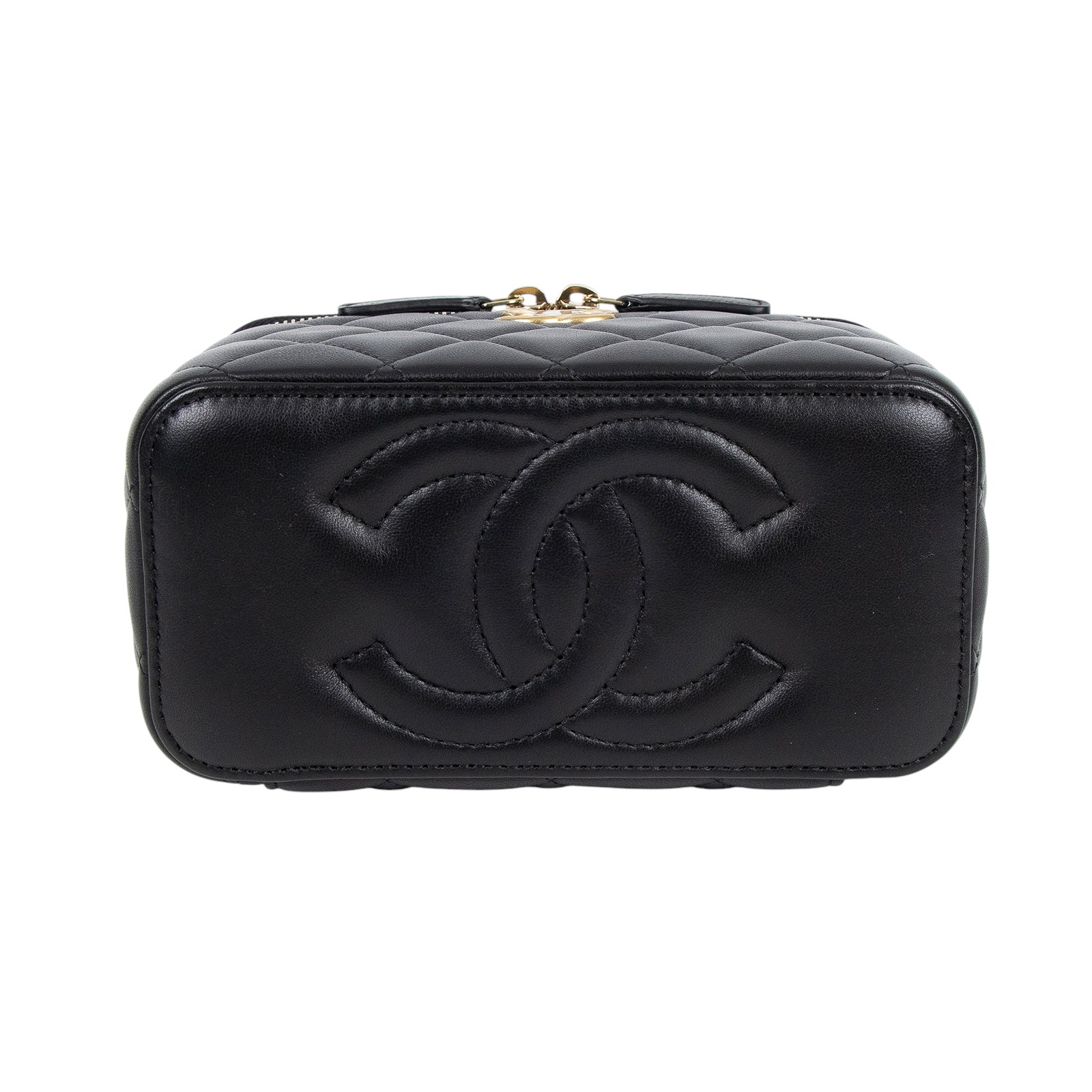 香奈兒 CHANEL Vanity Case 化妝箱 AP4064 晶片款 黑羊VANITY 原廠盒子/防塵袋