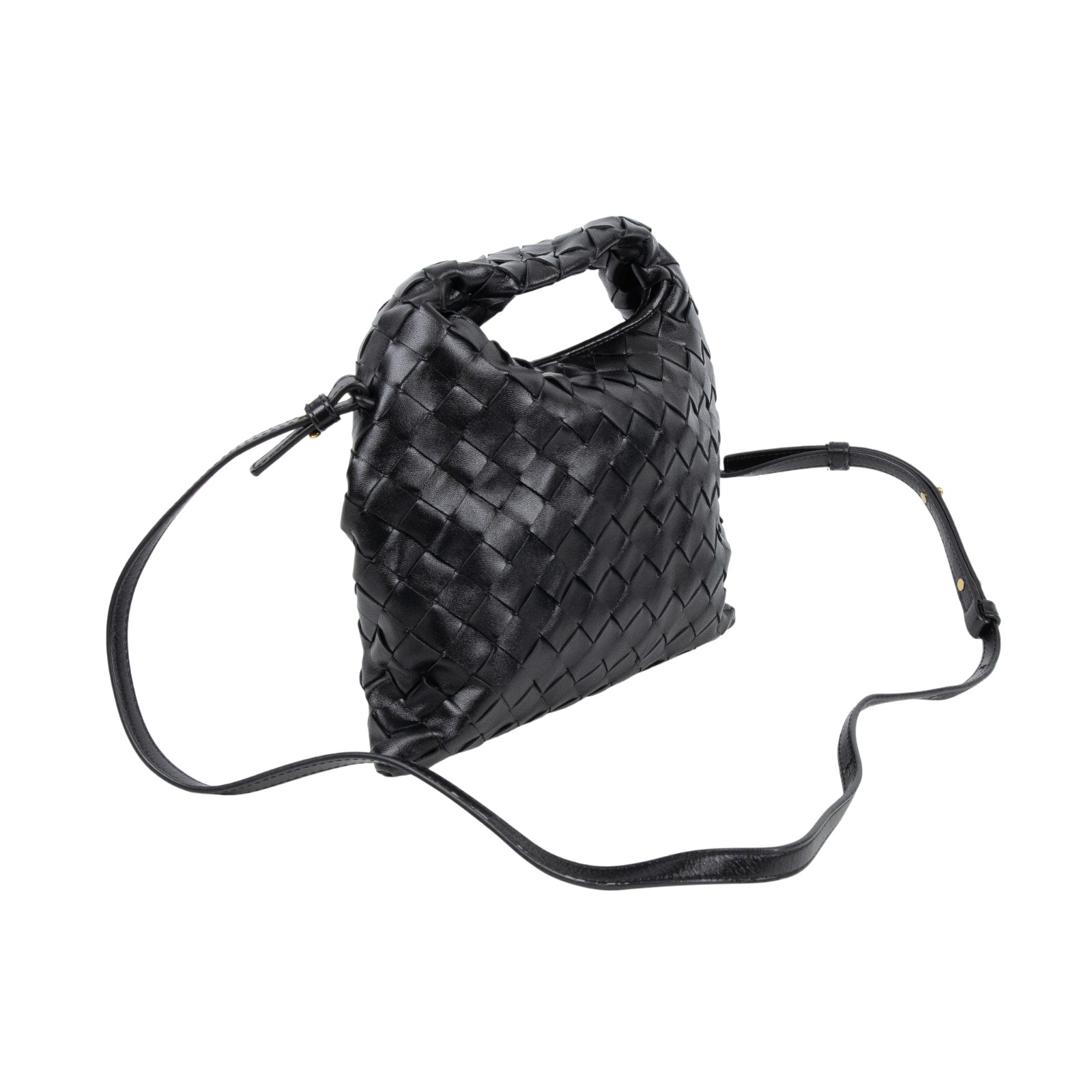 寶緹嘉 BOTTEGA VENETA Hop 迷你 斜挎包 777586V3IV1 黑MINI HOP 防塵袋