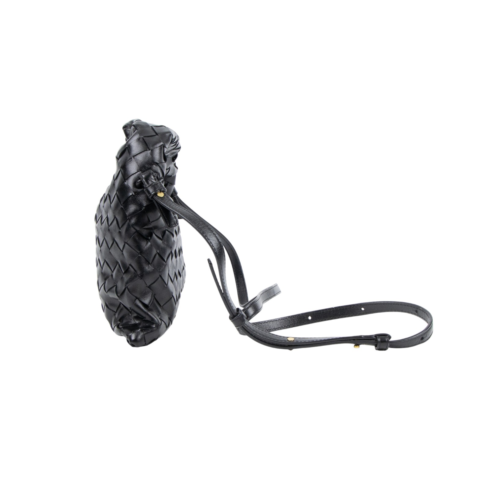 寶緹嘉 BOTTEGA VENETA Hop 迷你 斜挎包 777586V3IV1 黑MINI HOP 防塵袋