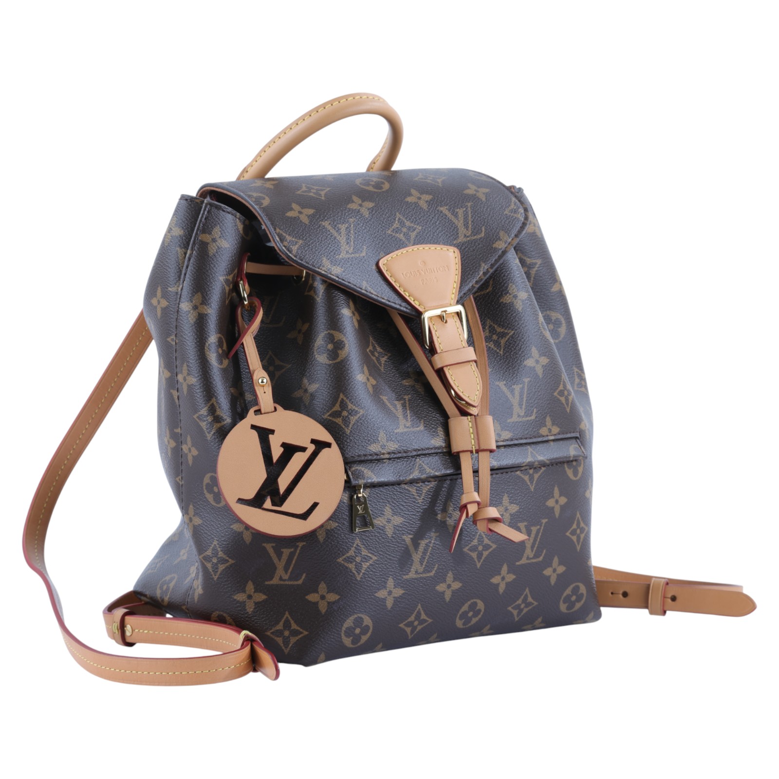 路易威登 LOUIS VUITTON Montsouris PM 後背包 經典帆布 M45501 晶片款  防塵袋/原廠盒子/購買證明