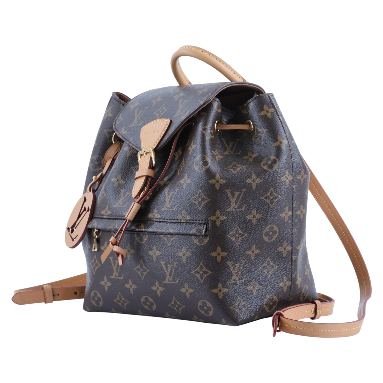 路易威登 LOUIS VUITTON Montsouris PM 後背包 經典帆布 M45501 晶片款  防塵袋/原廠盒子/購買證明