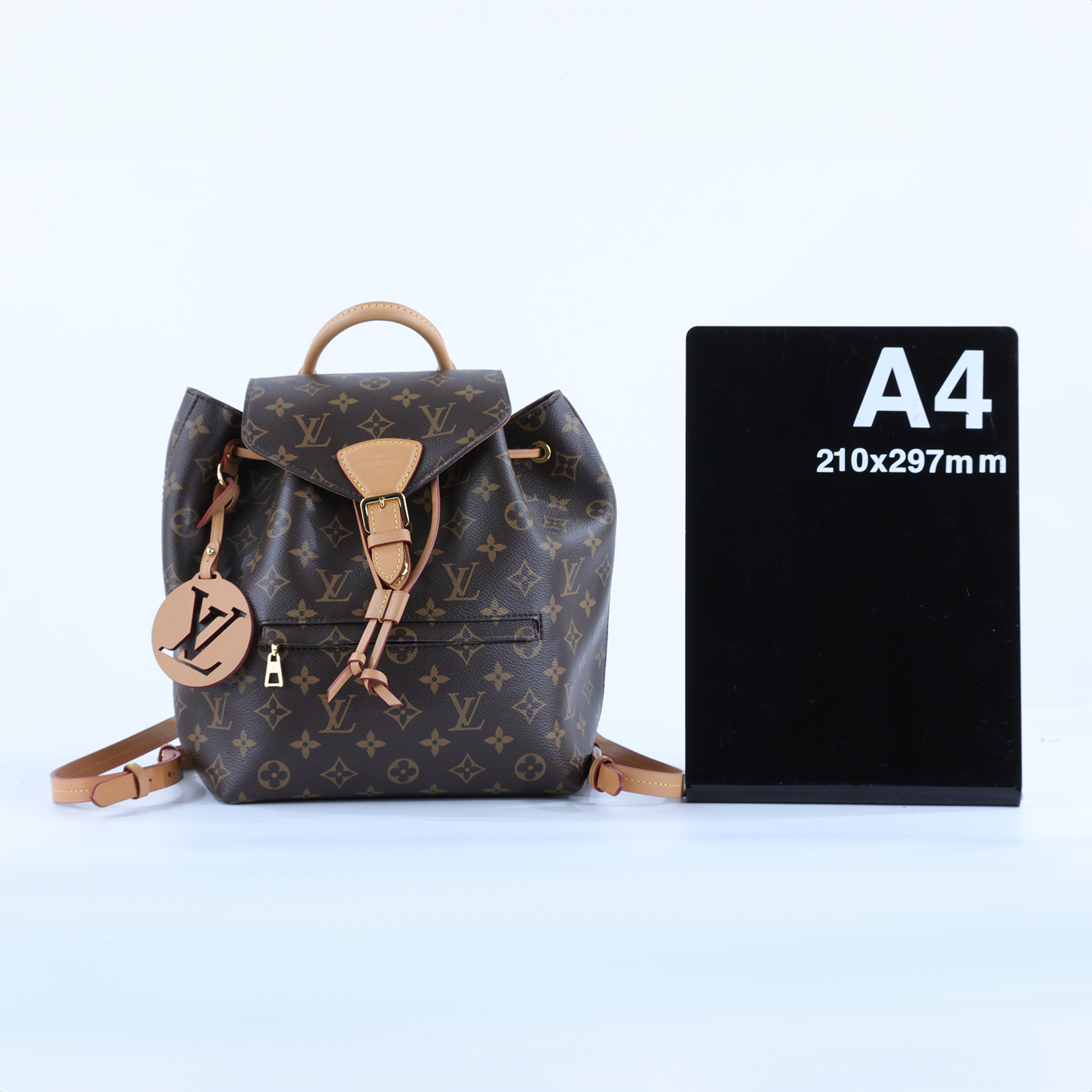 路易威登 LOUIS VUITTON Montsouris PM 後背包 經典帆布 M45501 晶片款  防塵袋/原廠盒子/購買證明