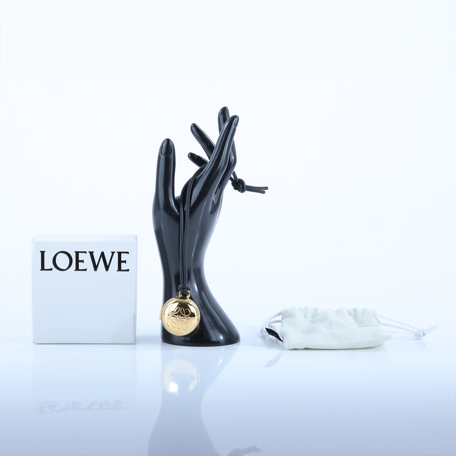 羅意威 LOEWE Pebble Locket Charm 吊飾 C621232XFX 金屬鏡子吊飾 原廠盒子/防塵袋