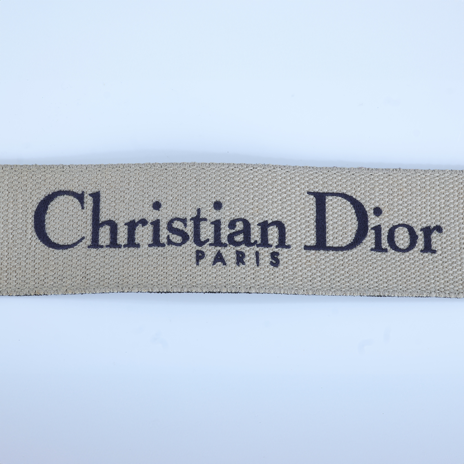迪奧 CHRISTIAN DIOR 可調式肩背帶附金屬環 S8553CBTE 藍刺繡LOGO背帶 無附屬品