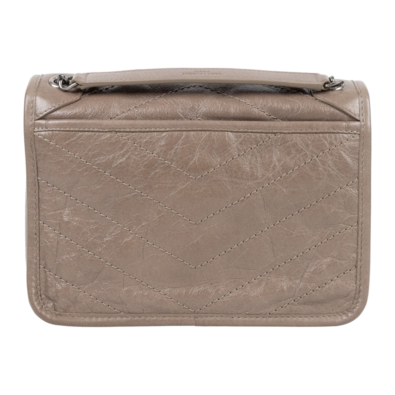 聖羅蘭 YSL SAINT LAURENT Niki 復古小牛皮 Baby 斜背 翻蓋包 6331850EN08  Entrupy鑑定書