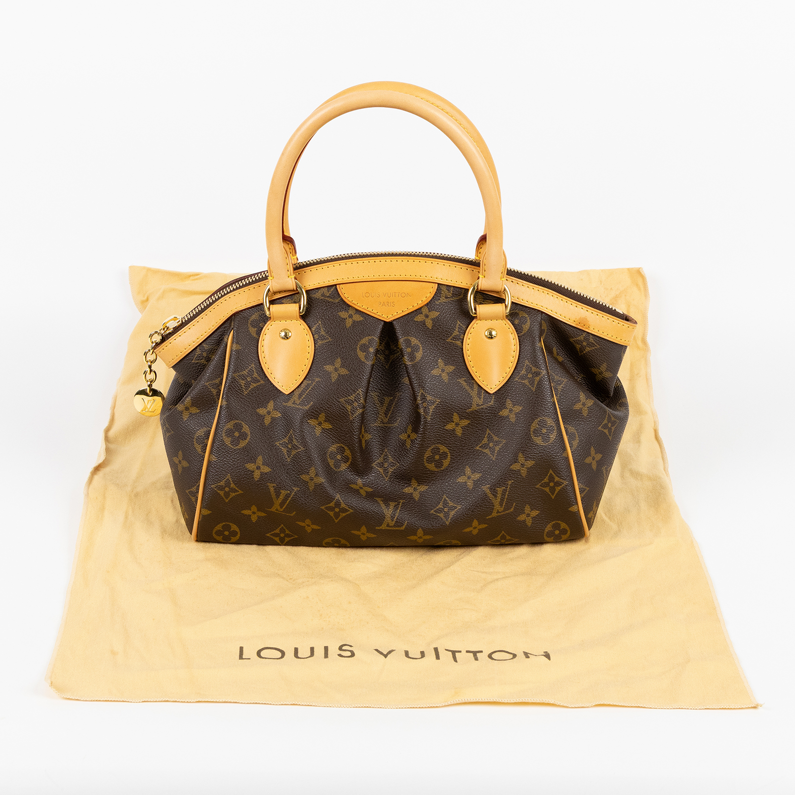 路易威登 LOUIS VUITTON Tivoli PM 經典帆布 M40143 棕原花Tivoli PM 手提包 防塵袋