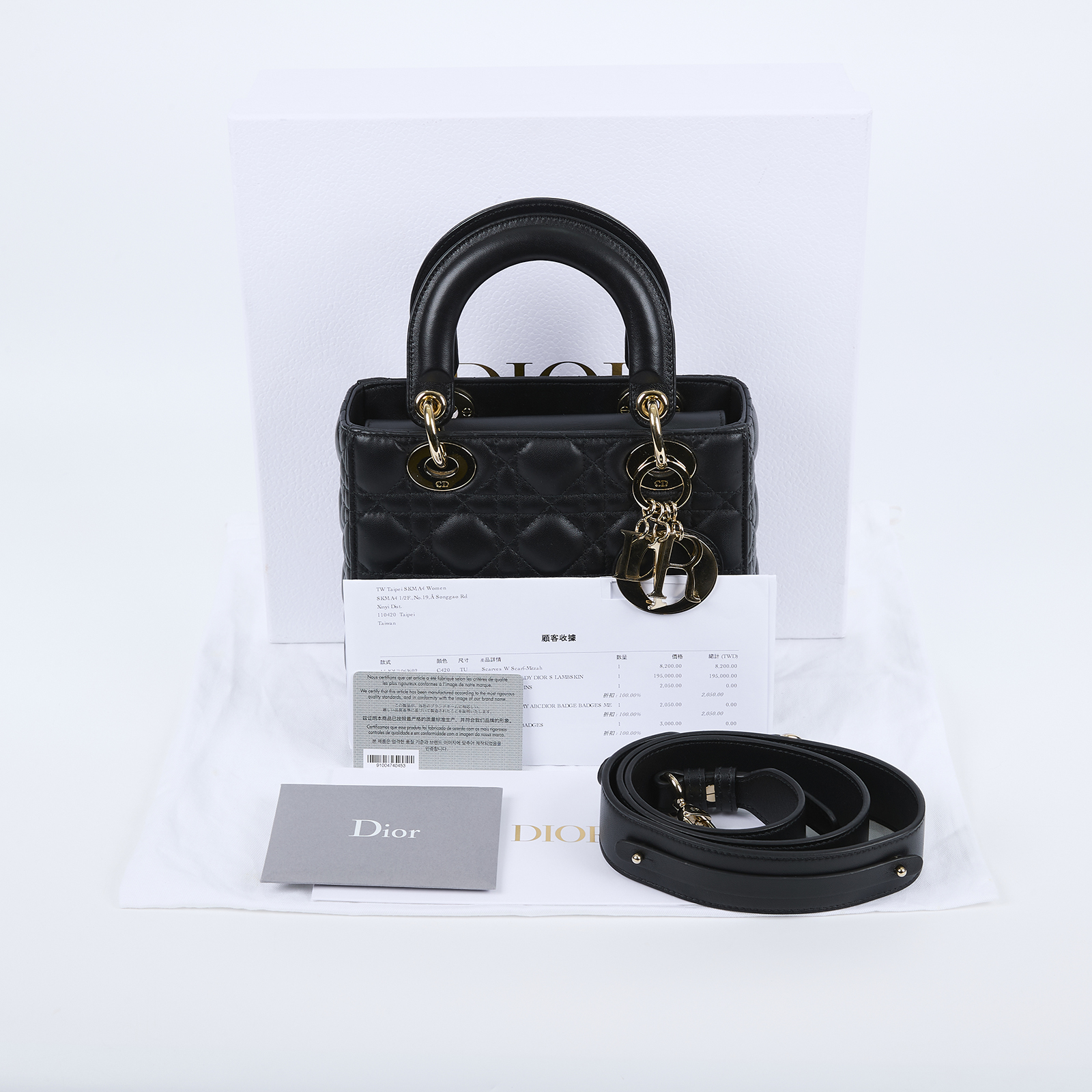 迪奧 CHRISTIAN DIOR Lady Dior My ABCDior 小型 肩背 手提包 羊皮 M0538ONGE  原廠盒子/防塵袋/保證卡