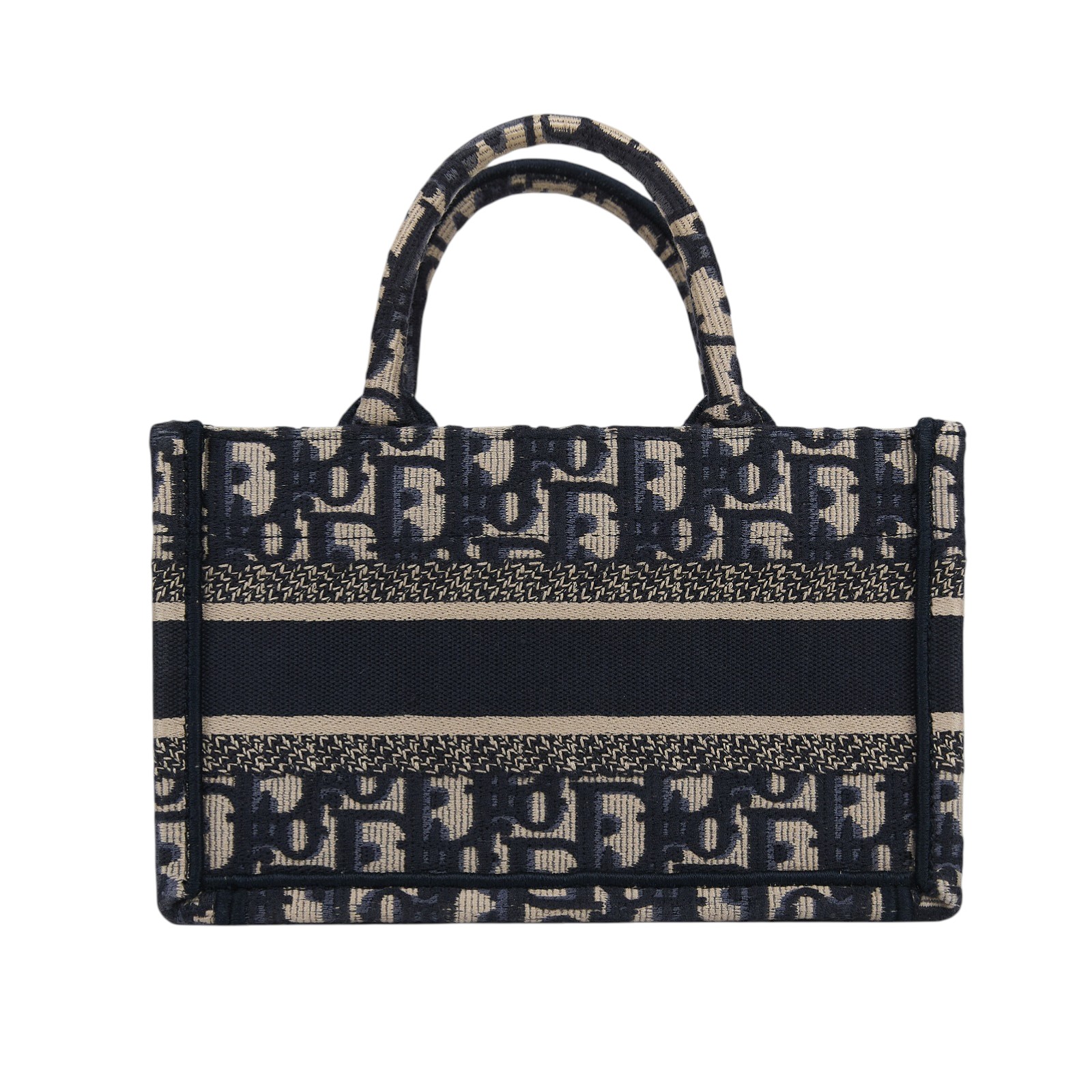 迪奧 CHRISTIAN DIOR Book Tote 迷你 手提 肩背 托特包 藍色 米色 S5573CRIW 藍刺繡Book Tote 迷你托特包 背帶