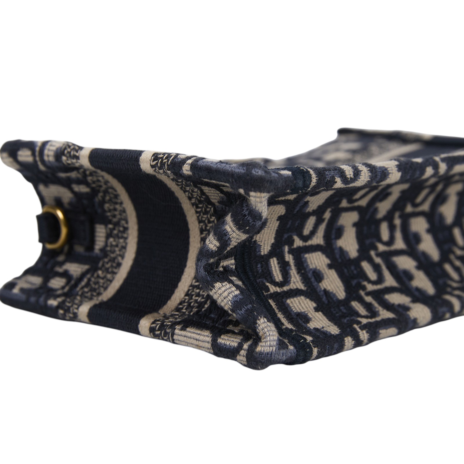 迪奧 CHRISTIAN DIOR Book Tote 迷你 手提 肩背 托特包 藍色 米色 S5573CRIW 藍刺繡Book Tote 迷你托特包 背帶