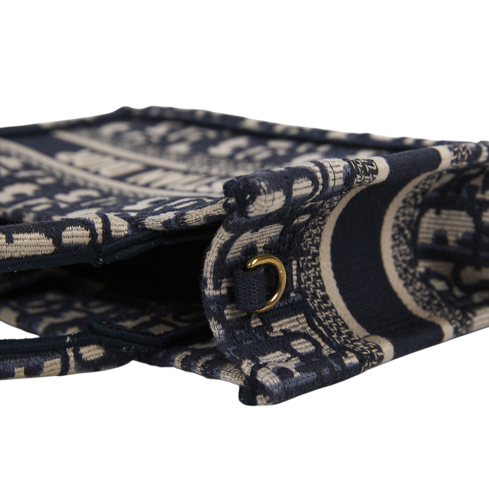 迪奧 CHRISTIAN DIOR Book Tote 迷你 手提 肩背 托特包 藍色 米色 S5573CRIW 藍刺繡Book Tote 迷你托特包 背帶