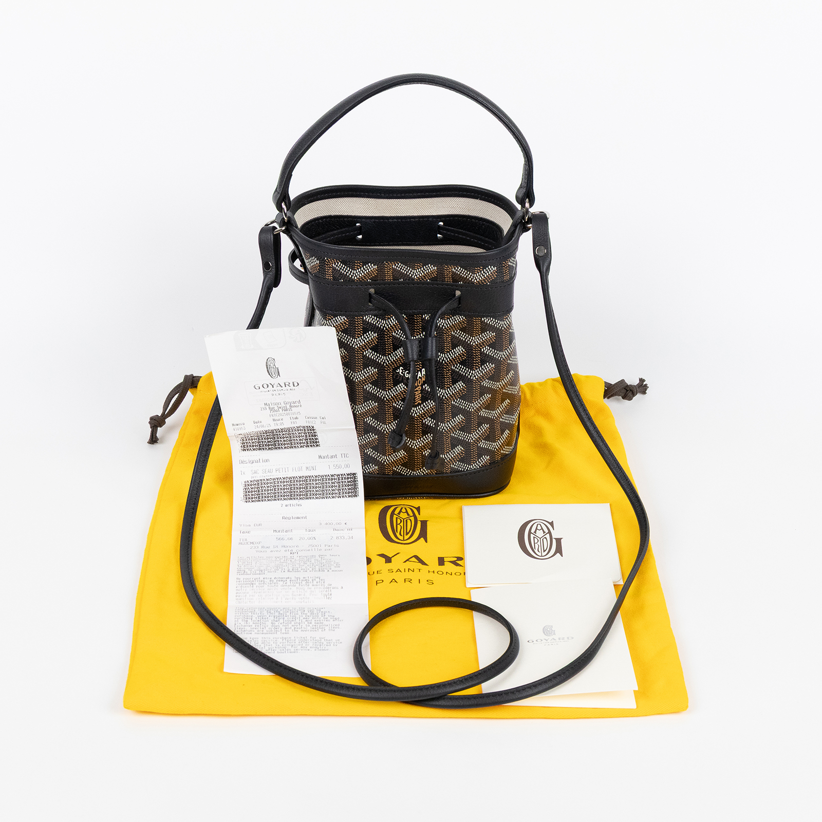 高雅德 GOYARD Petit Flot Bucket Mini Bag 水桶包 PEFLOTMINTY  防塵袋/國外購買證明