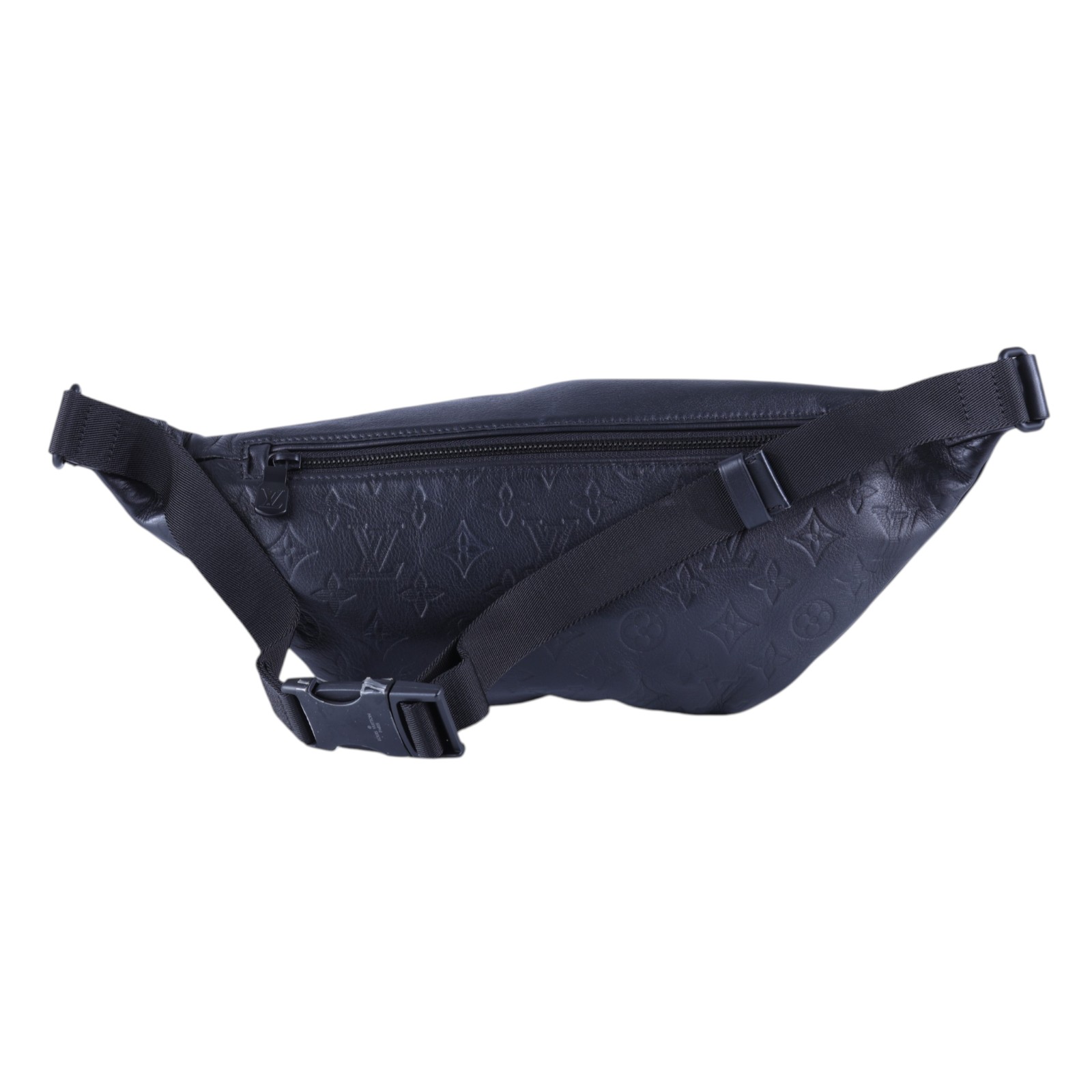 路易威登 LOUIS VUITTON Discovery 壓花小牛皮 腰包 黑色 M44388 晶片款 黑原花壓紋DISCOVERY腰包 防塵袋