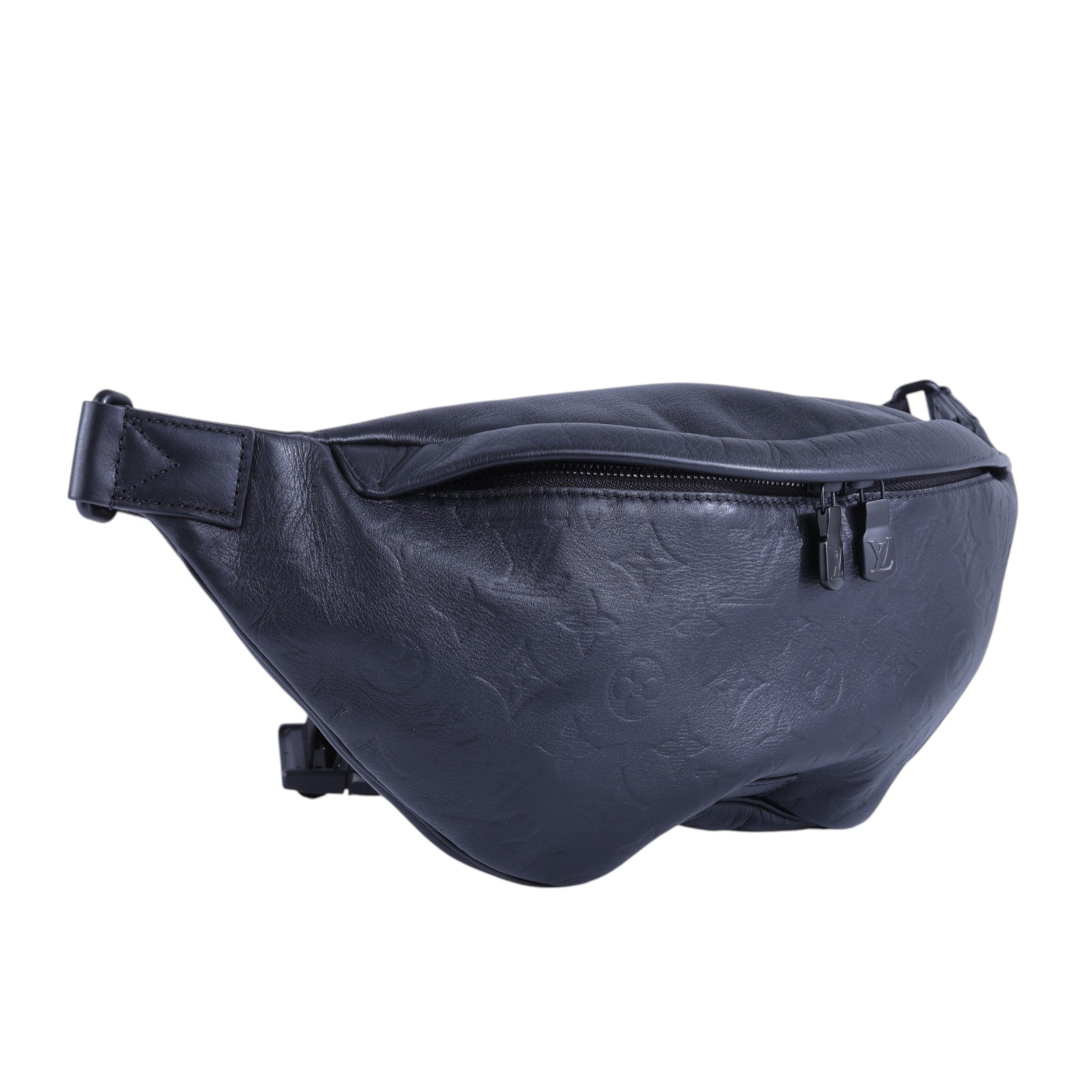 路易威登 LOUIS VUITTON Discovery 壓花小牛皮 腰包 黑色 M44388 晶片款 黑原花壓紋DISCOVERY腰包 防塵袋